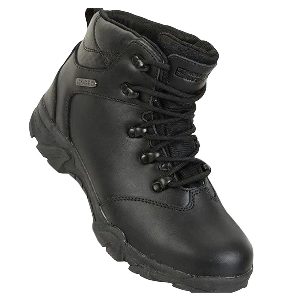 Mountain Warehouse Black Childrens/Kids Canyon Waterproof Suede Walking Boots - 2 Uk - 80% Suede/10% Eva/10% Mesh
