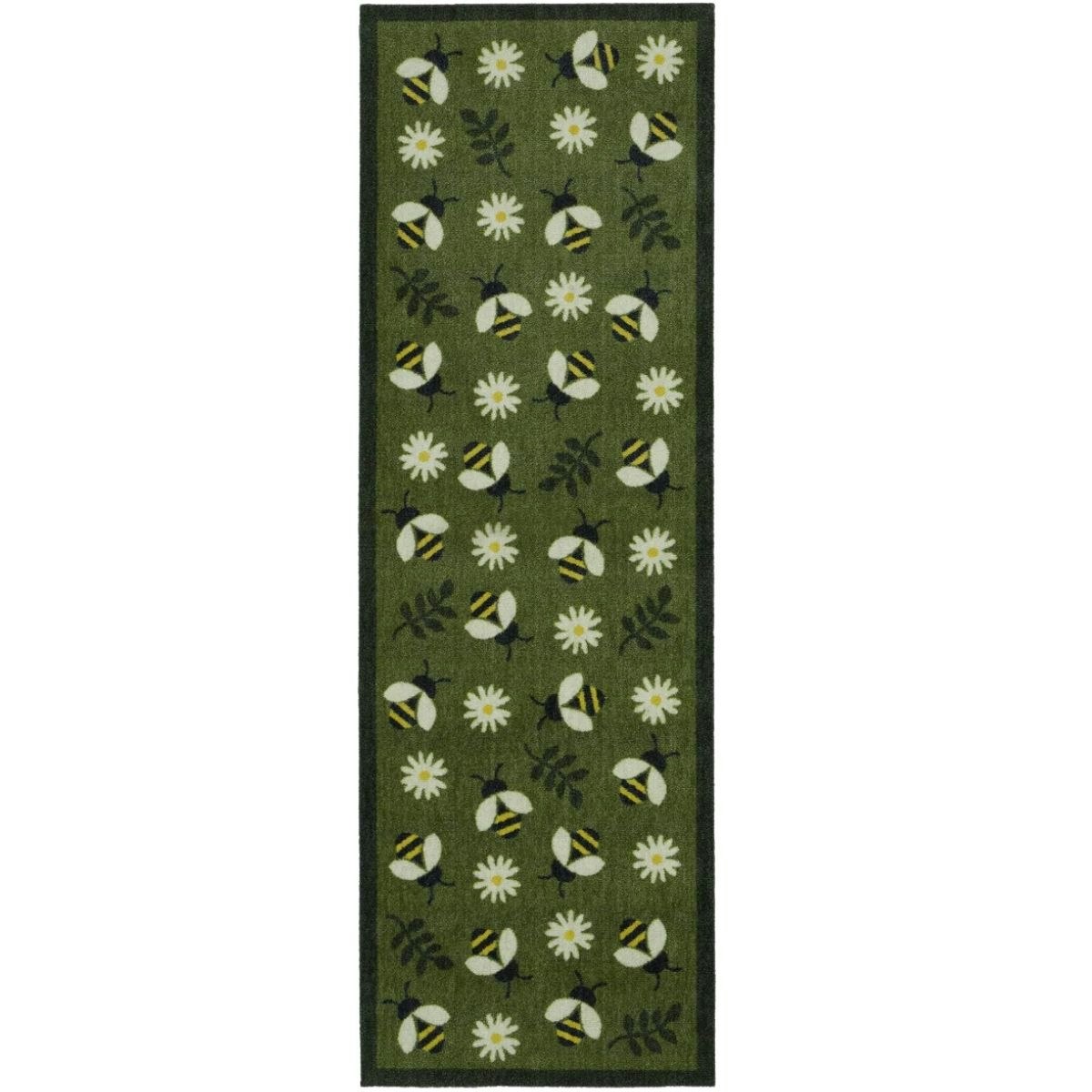 Rackhams Washable Bee Indoor Mat - 50X150 Cm
