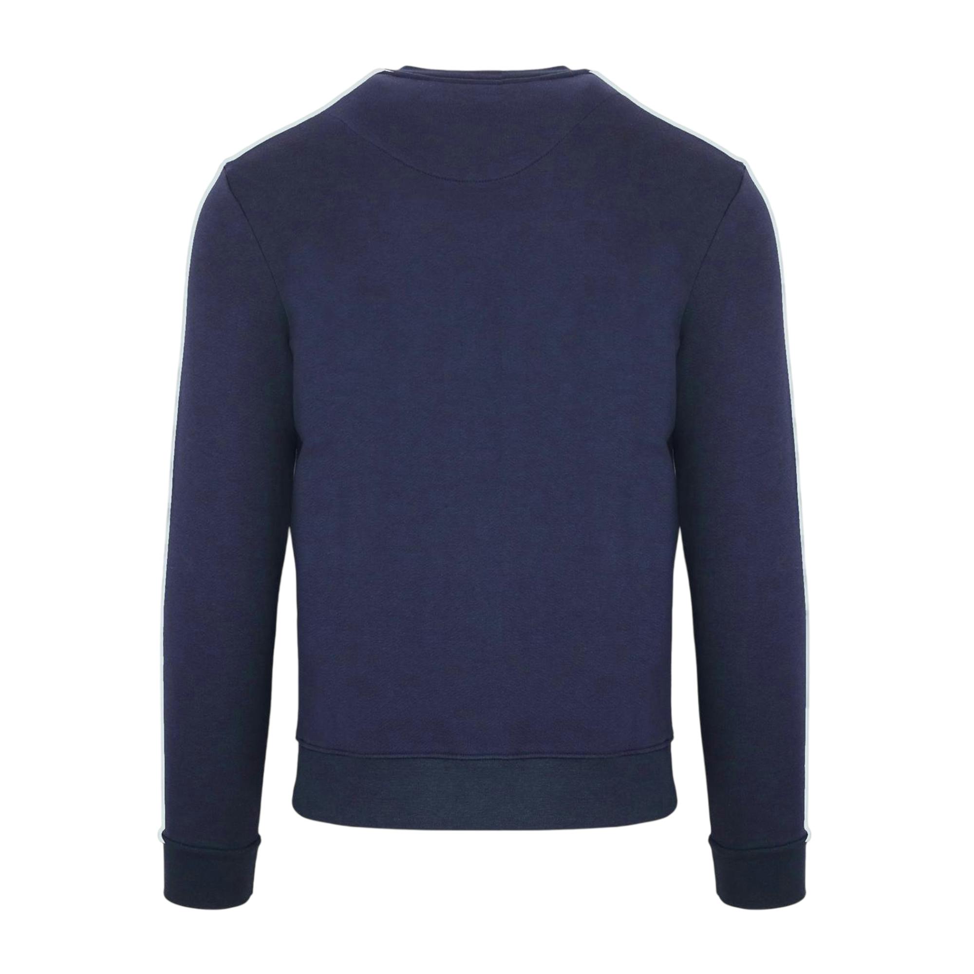 Aquascutum Men's Script Crew Neck Regular Sweatshirt - Navy - M - Navy - 100% Mixed