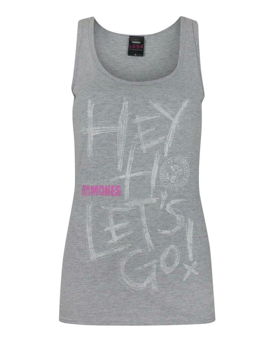 Vanilla Underground Women's Grey Ramones Text Print Vest - Small