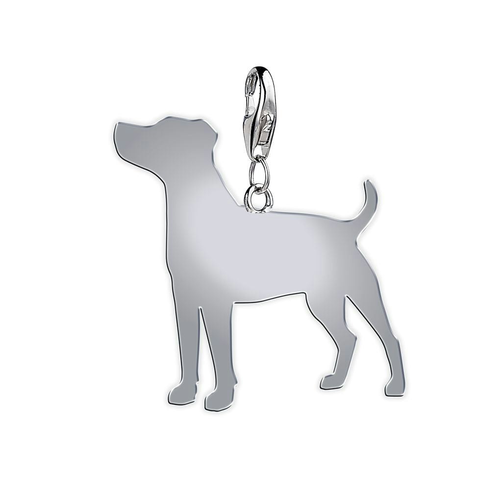Mylee London Silver Parson Russell Terrier Silhouette Charm - Clip On Charm - No
