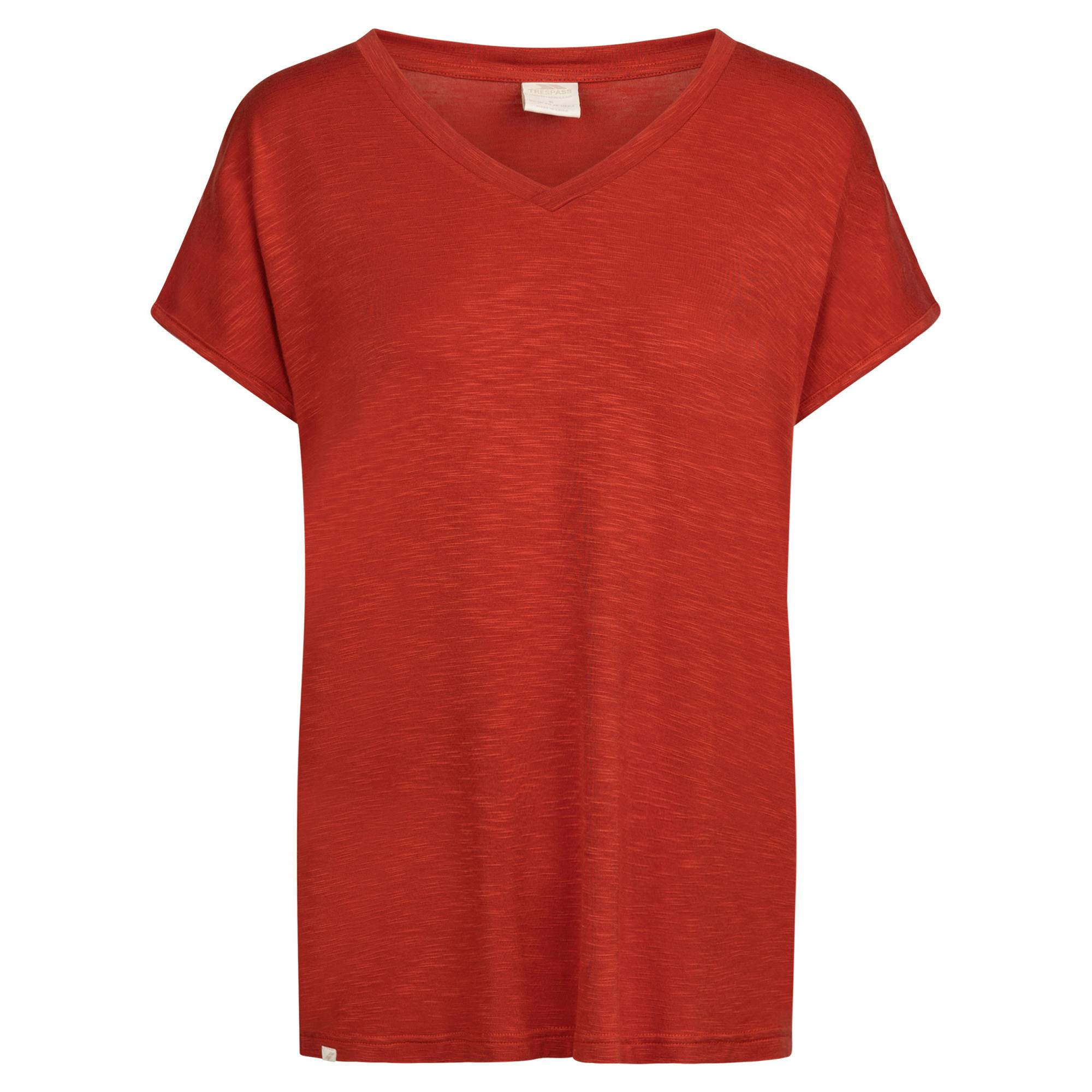 Trespass Women's Kabra Relaxed Fit T-Shirt - Burnt Sienna - Burnt Sienna - M - 95% Rayon/5% Elastane