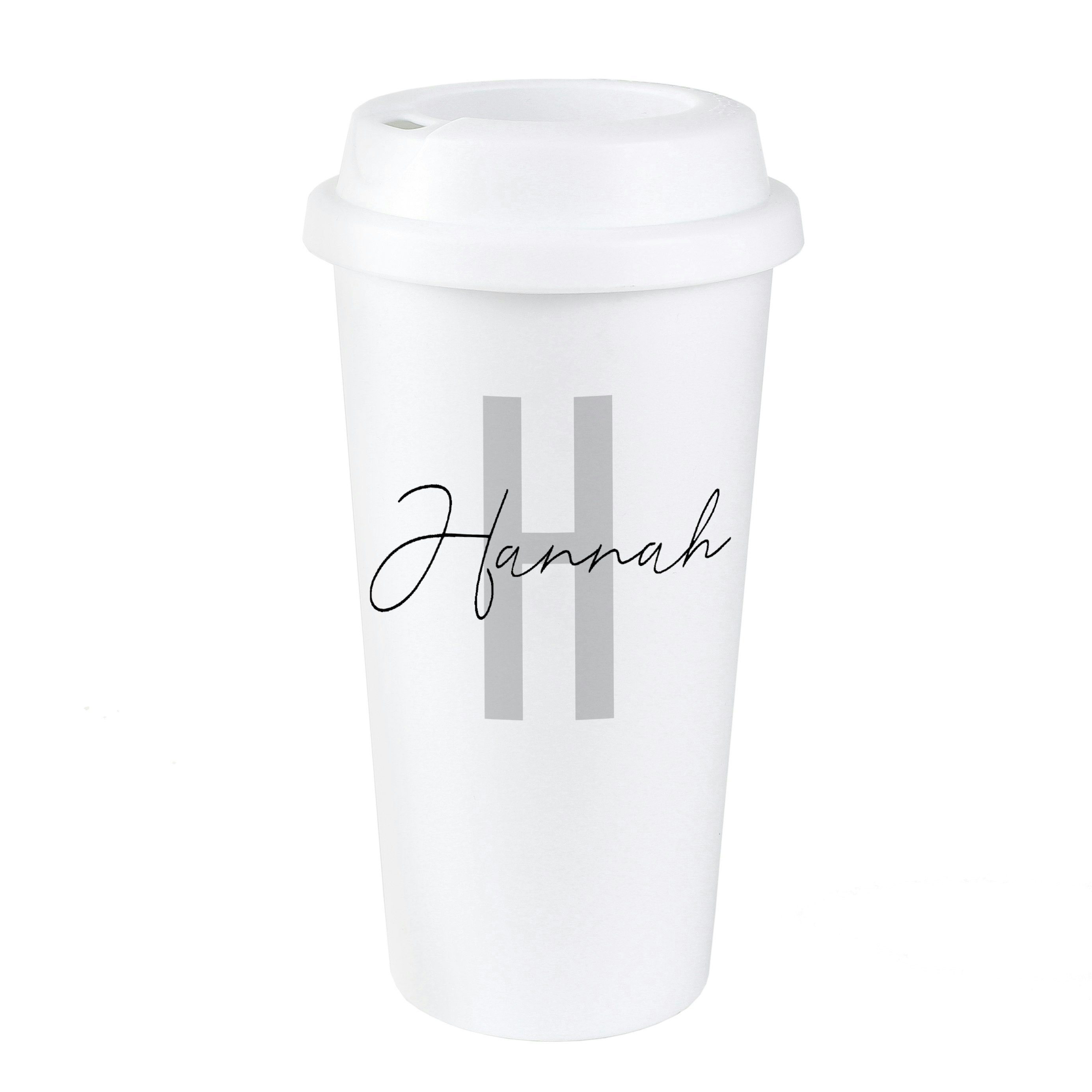 Rackhams Personalised Initial & Name Insulated Reusable Eco Travel Cup