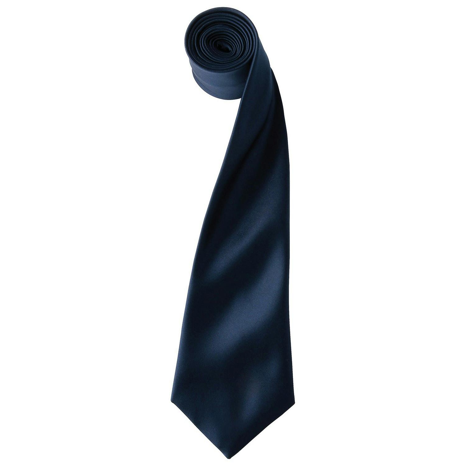 Premier (One Size, Navy) Unisex Adult Colours Satin Tie - Image 3