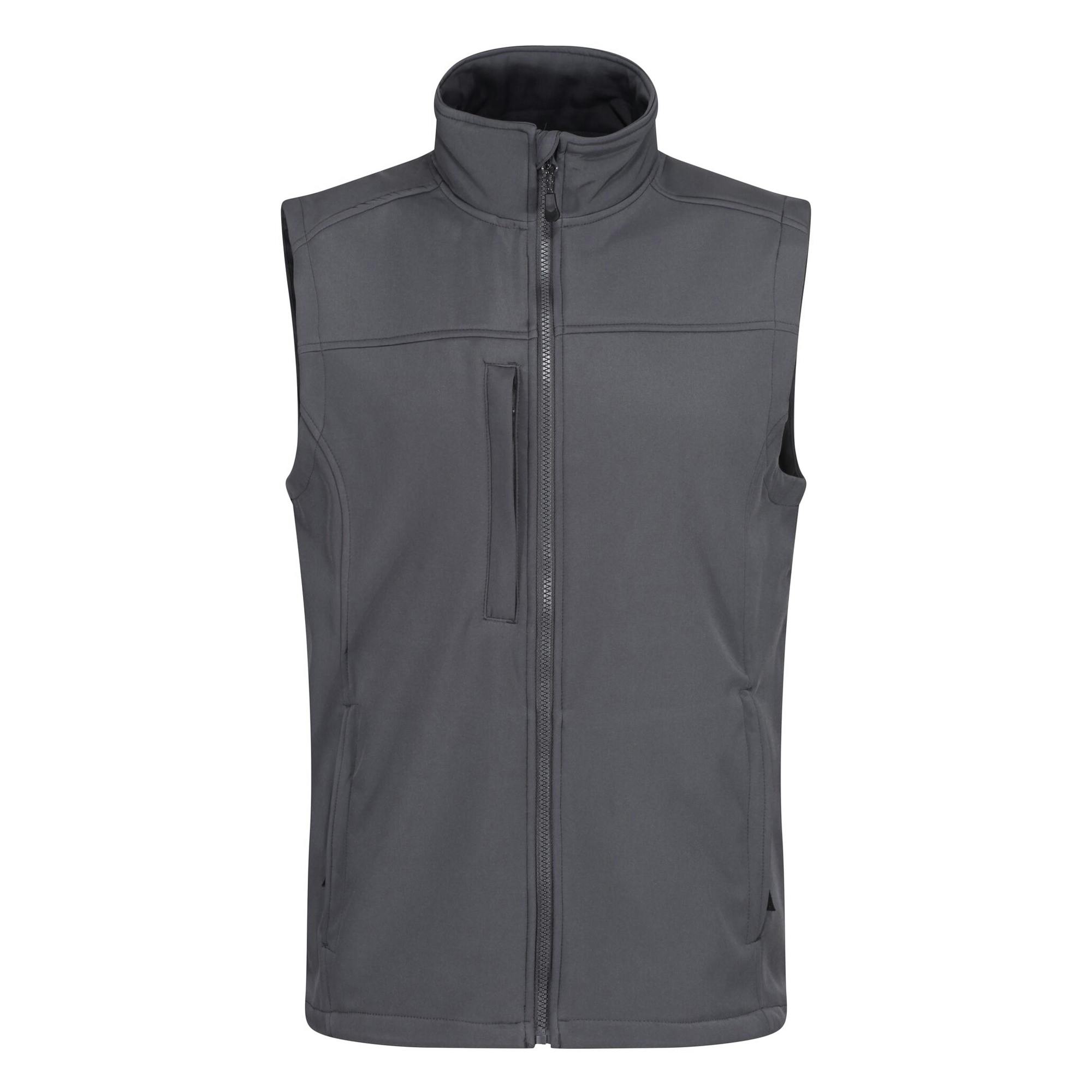 Regatta Men's Grey Flux Softshell Body Warmer - Seal /Seal - Xxl - Seal /Seal - 96% Polyester/4% Elastane