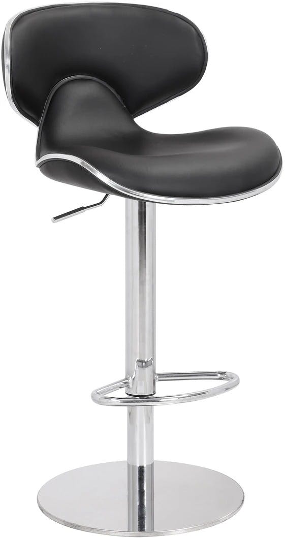 Lamboro Deluxe Carcaso Faux Leather Bar Stool, Adjustable Swivel, Weighted Base