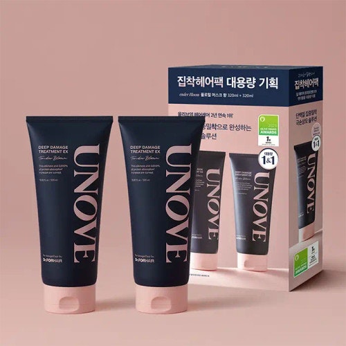 Unove Orange/Peach/Green Deep Damage Treatment Ex 320Ml Tender Bloom Duo Set