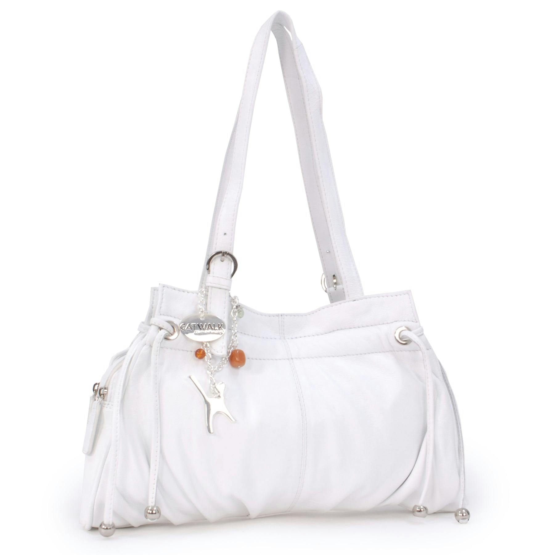 Catwalk Collection Handbags White Alice - Shoulder Bag