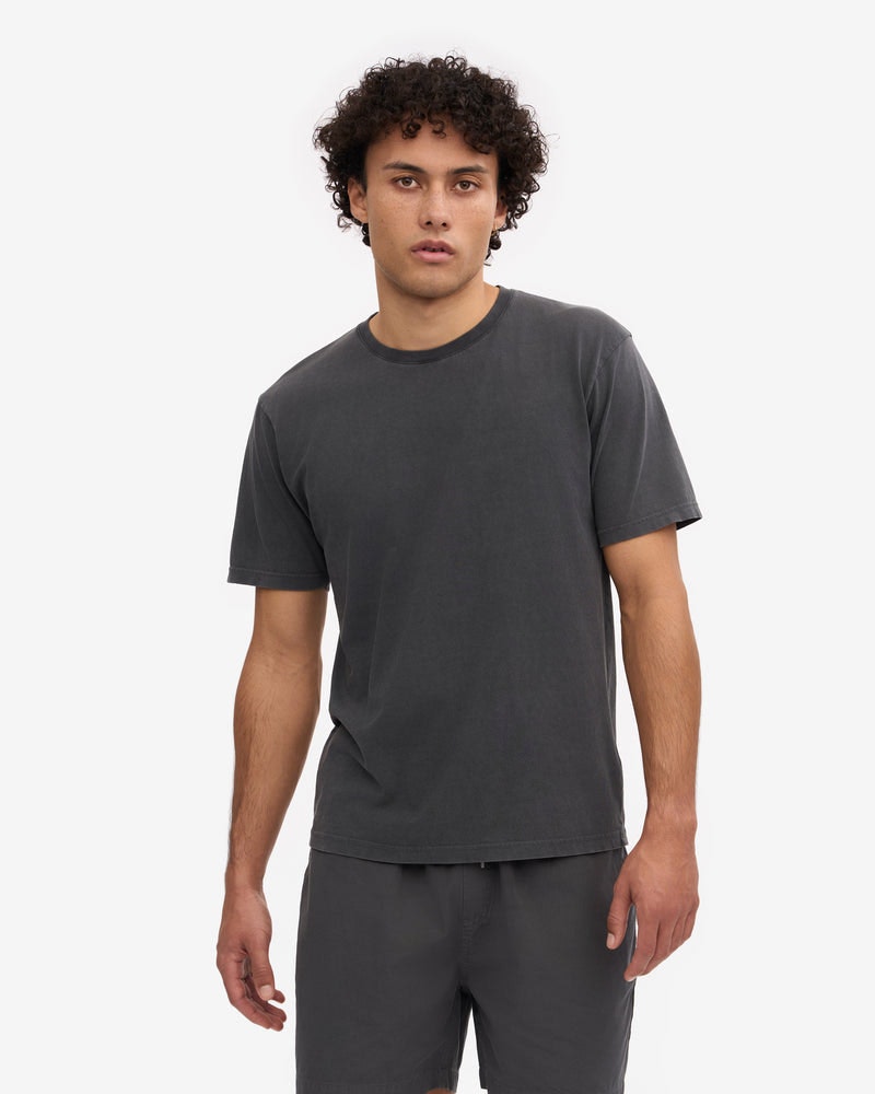 Colorful Standard Unisex Black Classic Organic T-Shirt - Faded - Faded - L