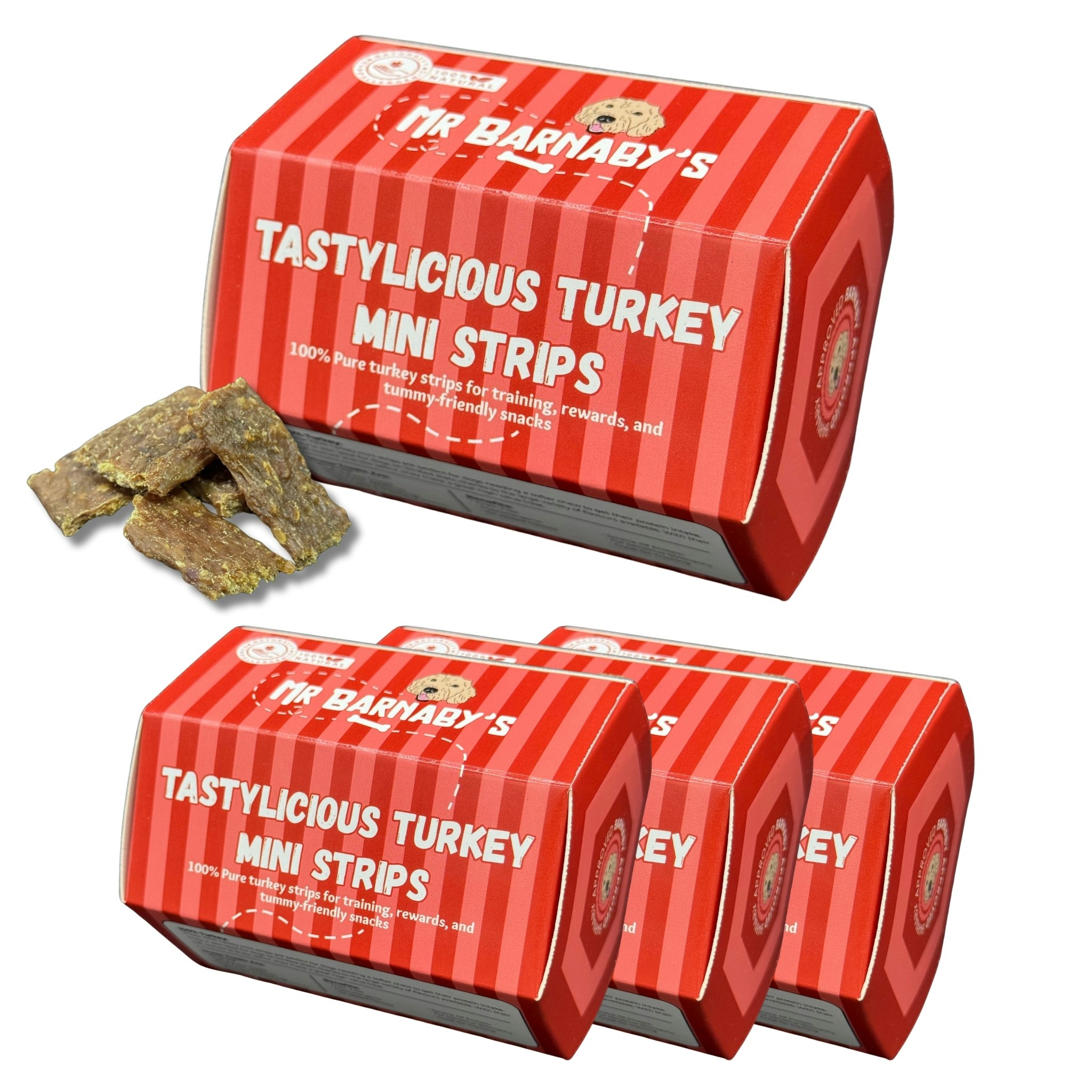 Mr Barnaby’s Grain Mr Barnaby's Tastylicious Turkey Mini Strips Dog Treats (Pack Of 4) - Pack Of 4 - 4