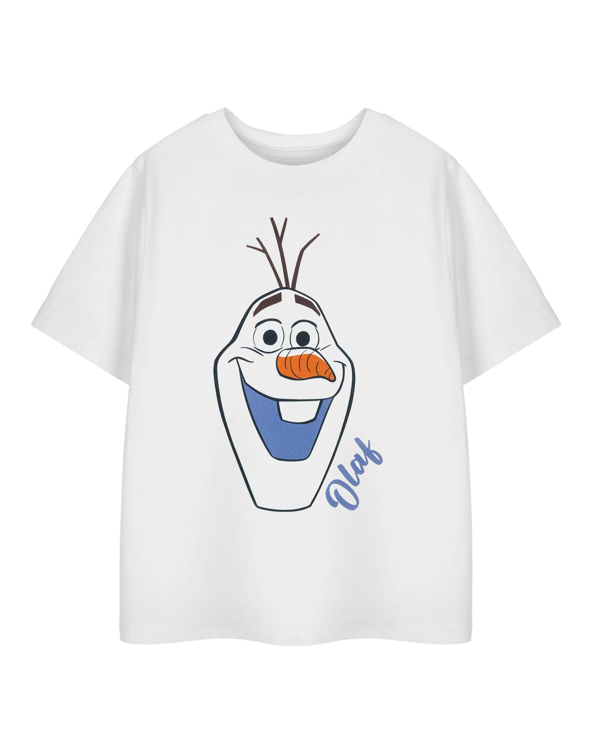 Vanilla Underground Girls White Disney Olaf Short Sleeved T-Shirt - 7-8 Years