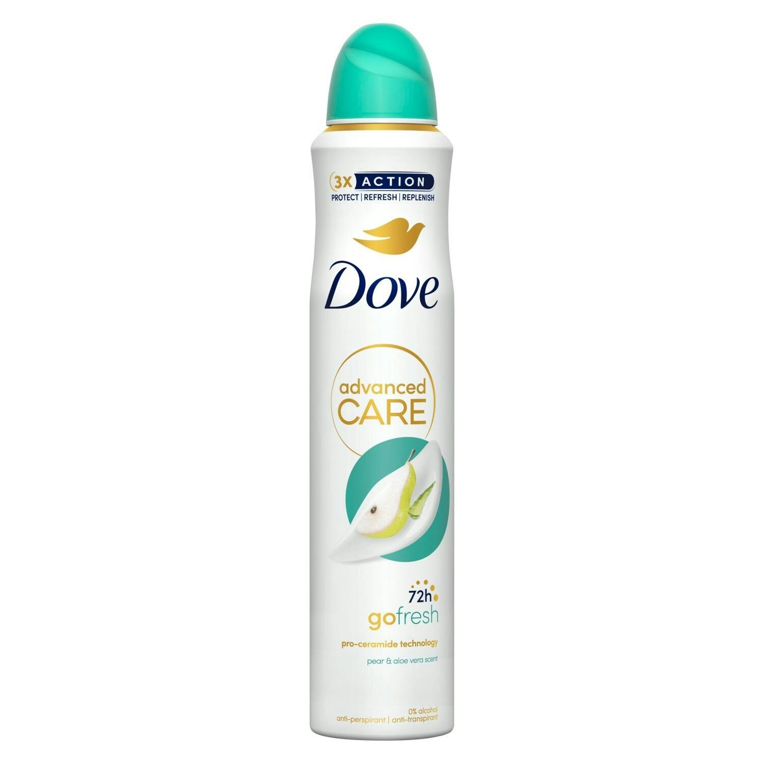 Dove Light Anti-Perspirant Deodorant Go Fresh Pear & Aloe Vera 72H Protection 12X200ml