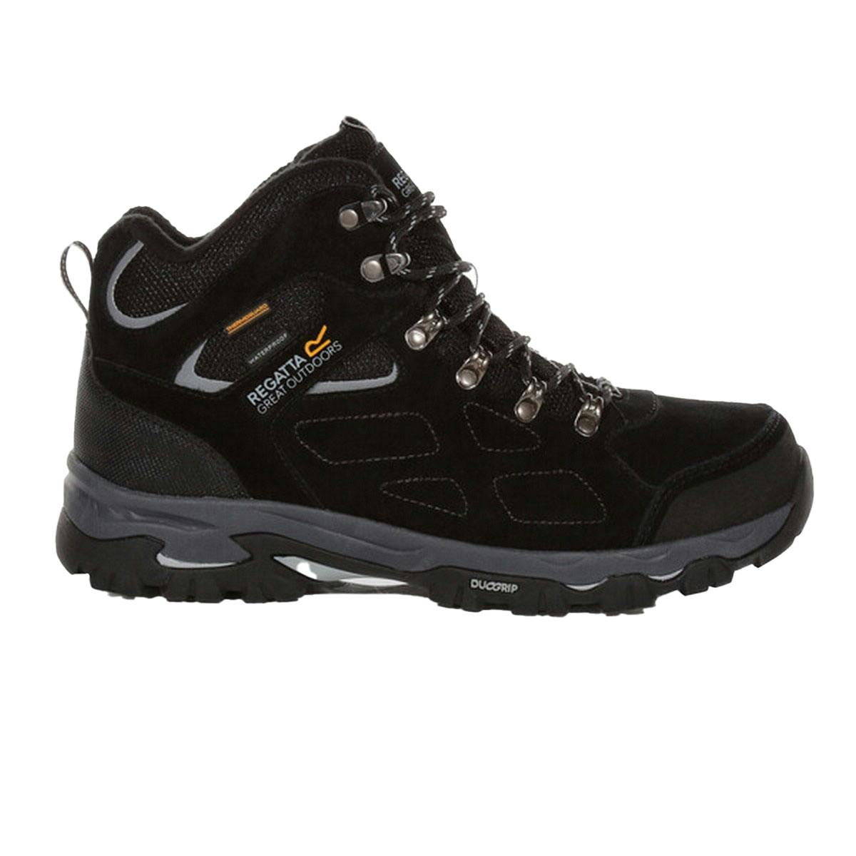 Regatta Men's Black/Light/Grey Tebay Thermo Waterproof Suede Walking Boots - / - 7 Uk - / - 60% Suede/15% Eva/15% Rubber/10% Mesh