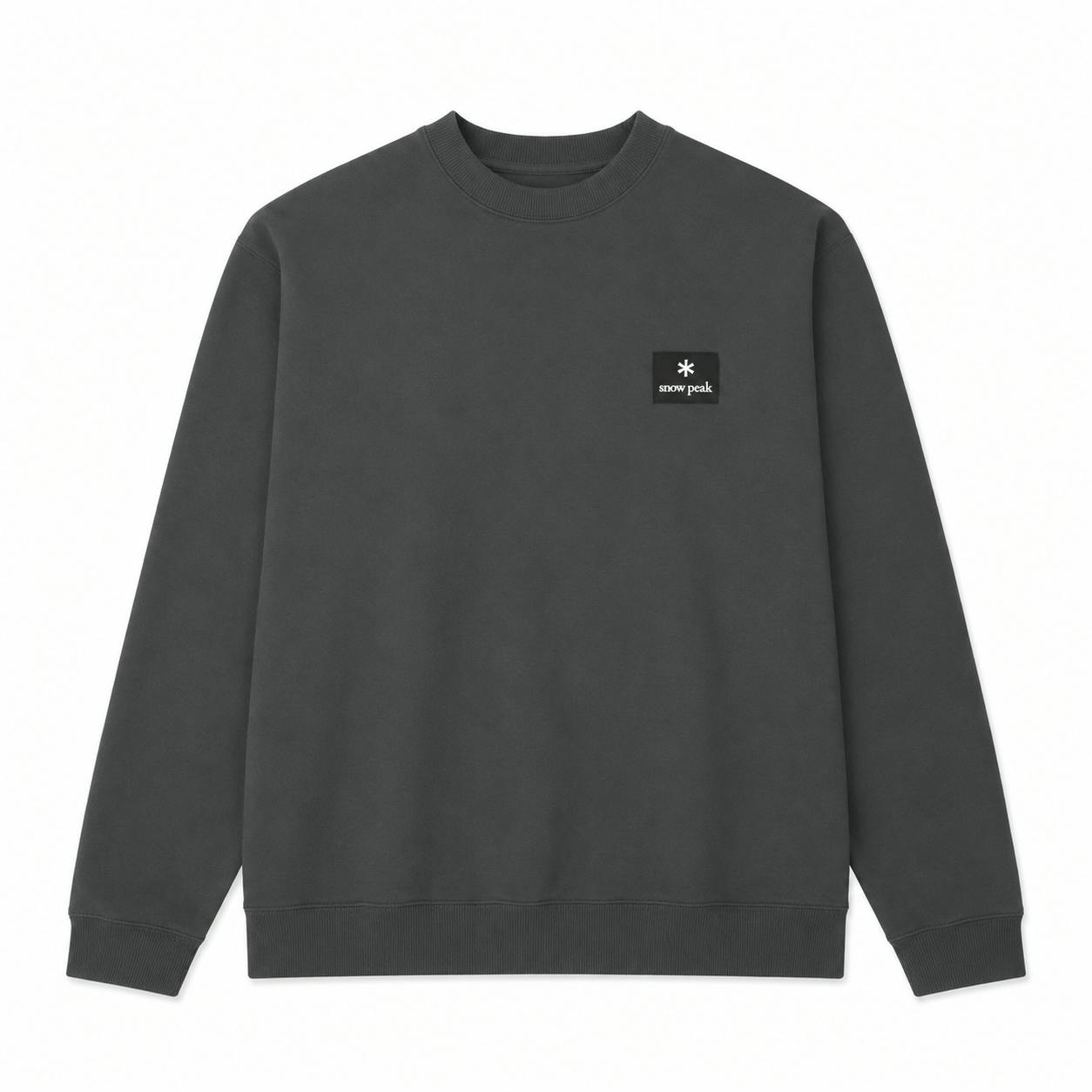 Snow Peak Square Logo Sweatshirt Charcoal - Xl