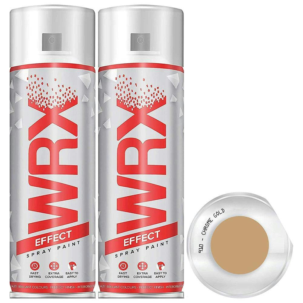 WRX Chrome Gold 910 Aerosol Spray Paint Multi Purpose Fast Dry 400ml (4) - Image 6