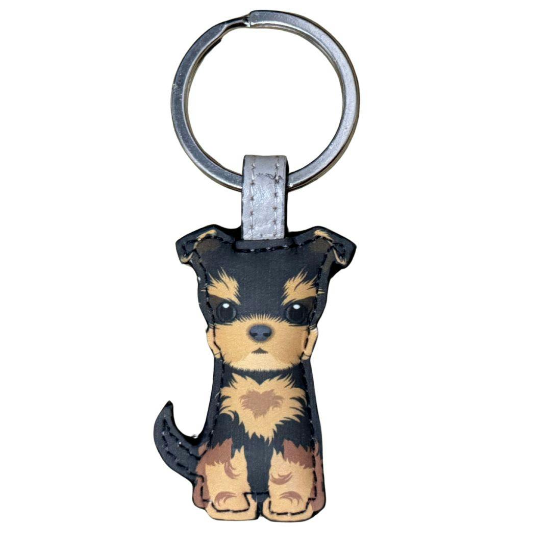 Love Emvy Leather Dog Keyring - Boxer, Dalmation, Terrier, Labrador - Terrier