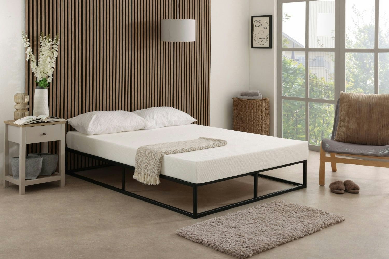 The Foam People White Westwood Core Memory Foam And Supportive Foam Mattress - 4" Deep - 1 - 2Ft6 Shorty Small Single Mattress (75Cm X 175Cm)