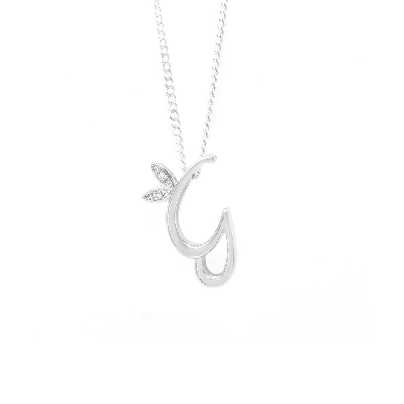 Say It With Winged Initial Necklace, G, Men - Image 3
