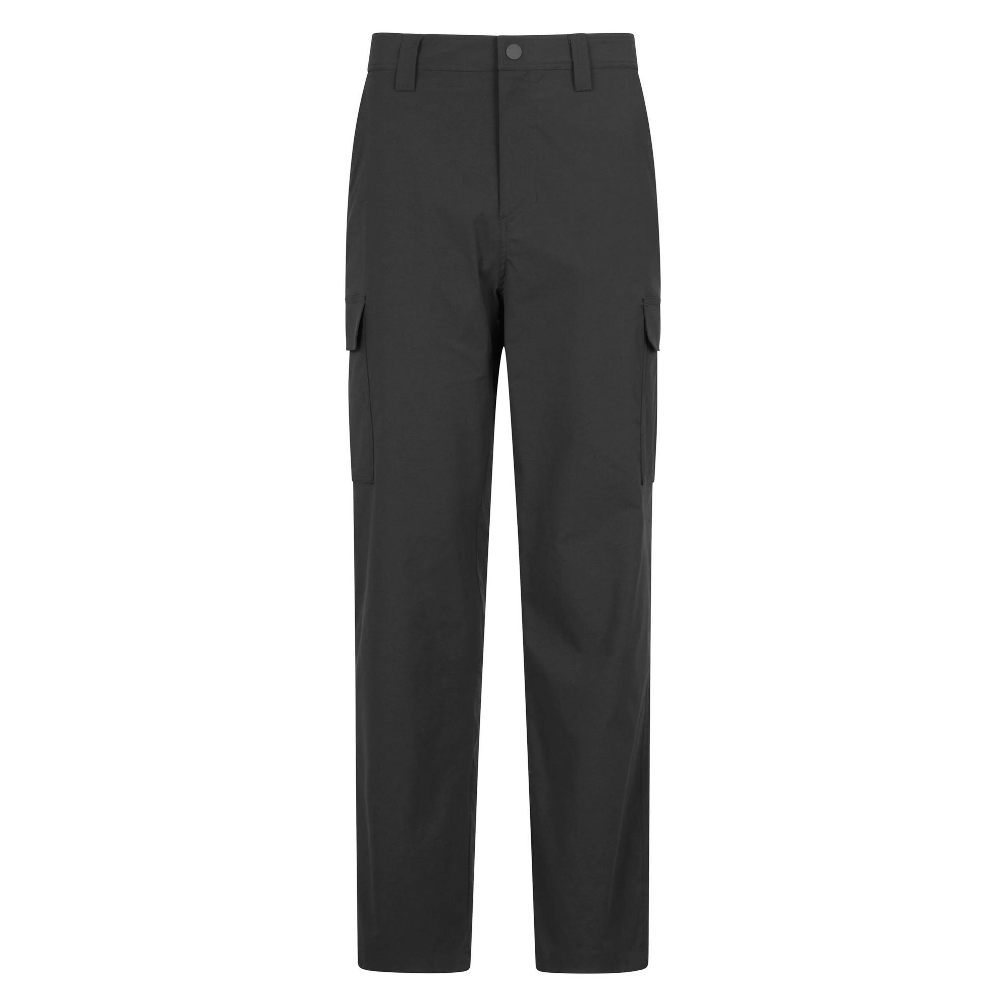Mountain Warehouse Men's Black Delta Stretch Cargo Trousers - 30S - 95% Polyamide/5% Elastane