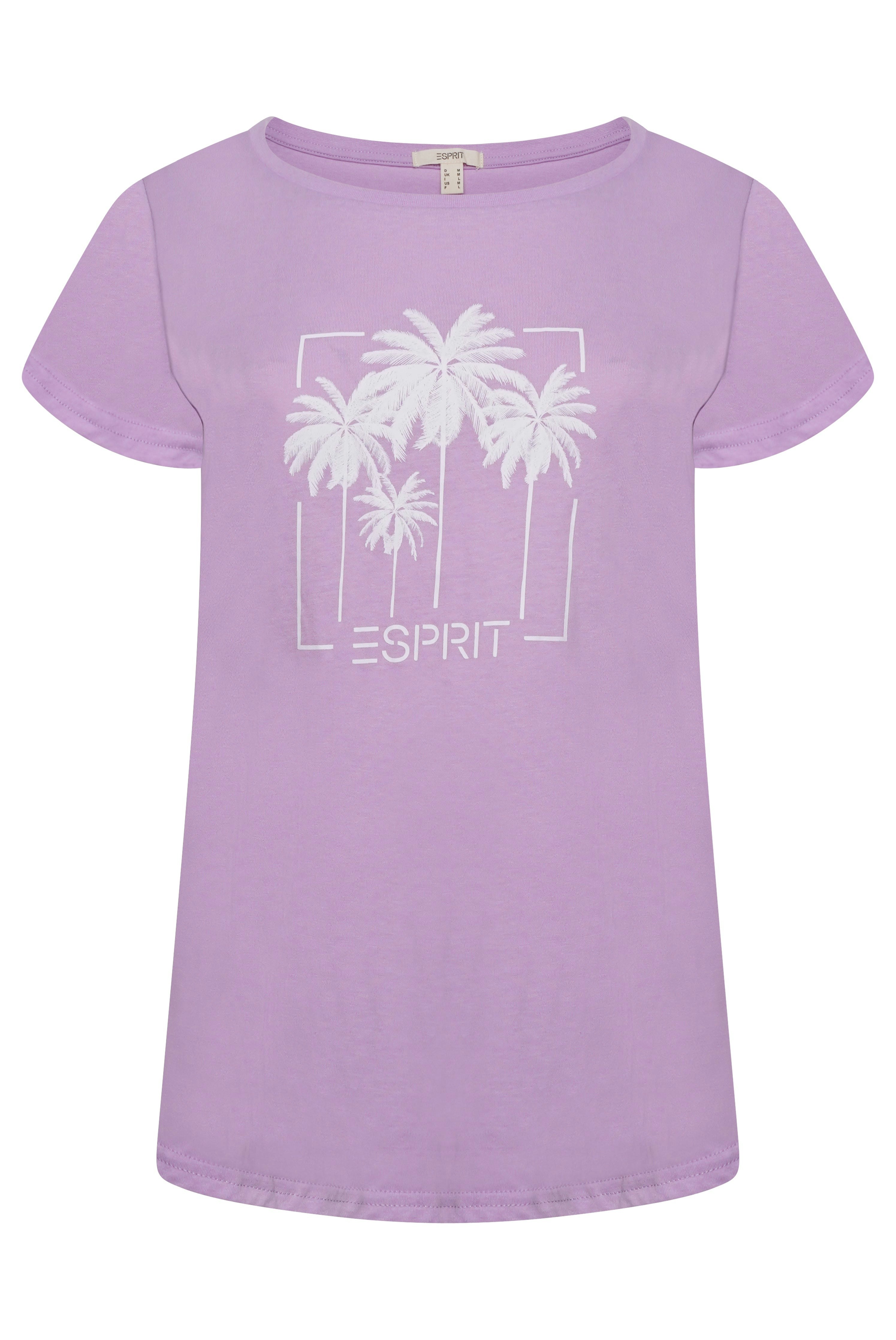 Esprit Women's Purple T-Shirt Pattern 8 - M