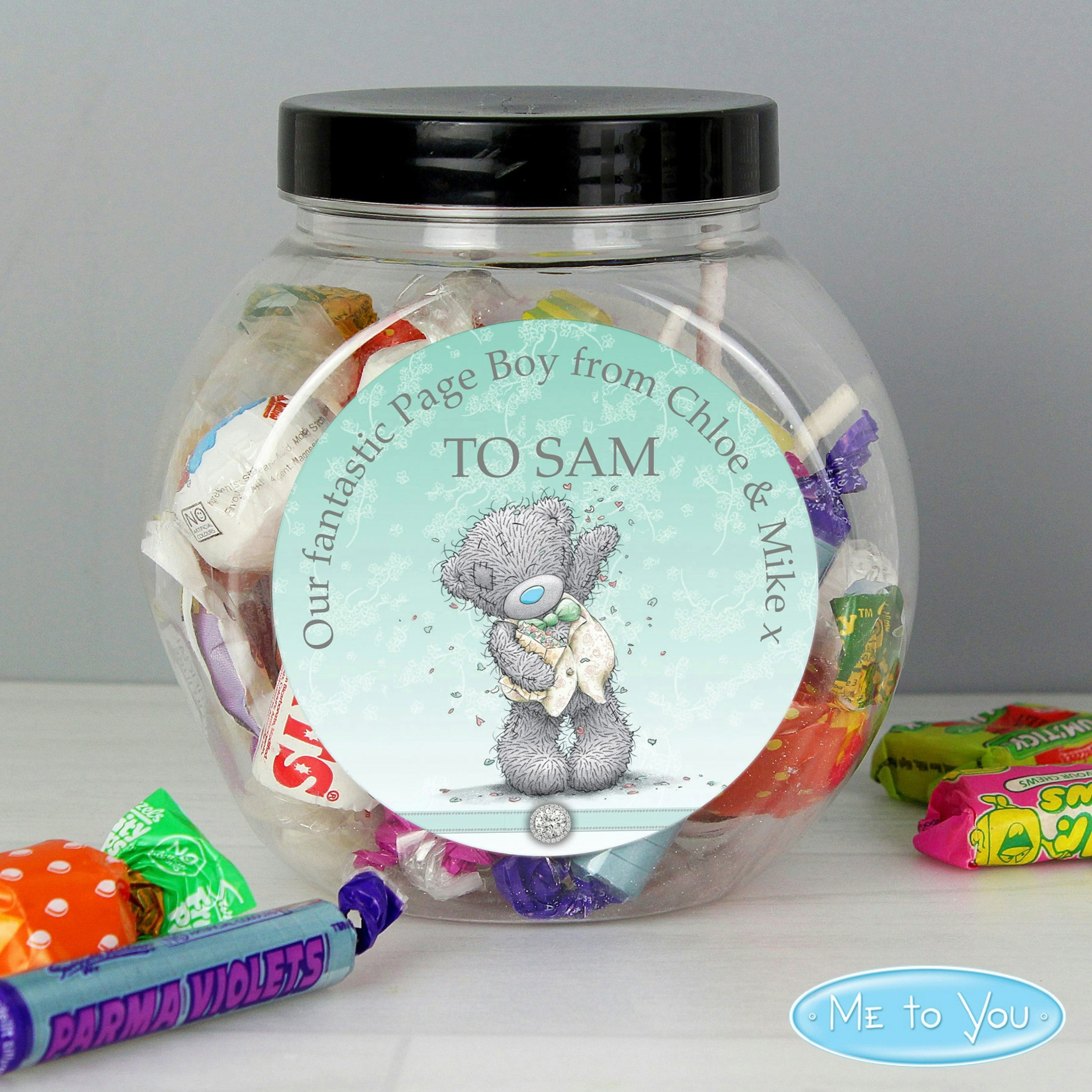 Personalised Memento Company Black Personalised Me To You Pageboy Wedding Sweets