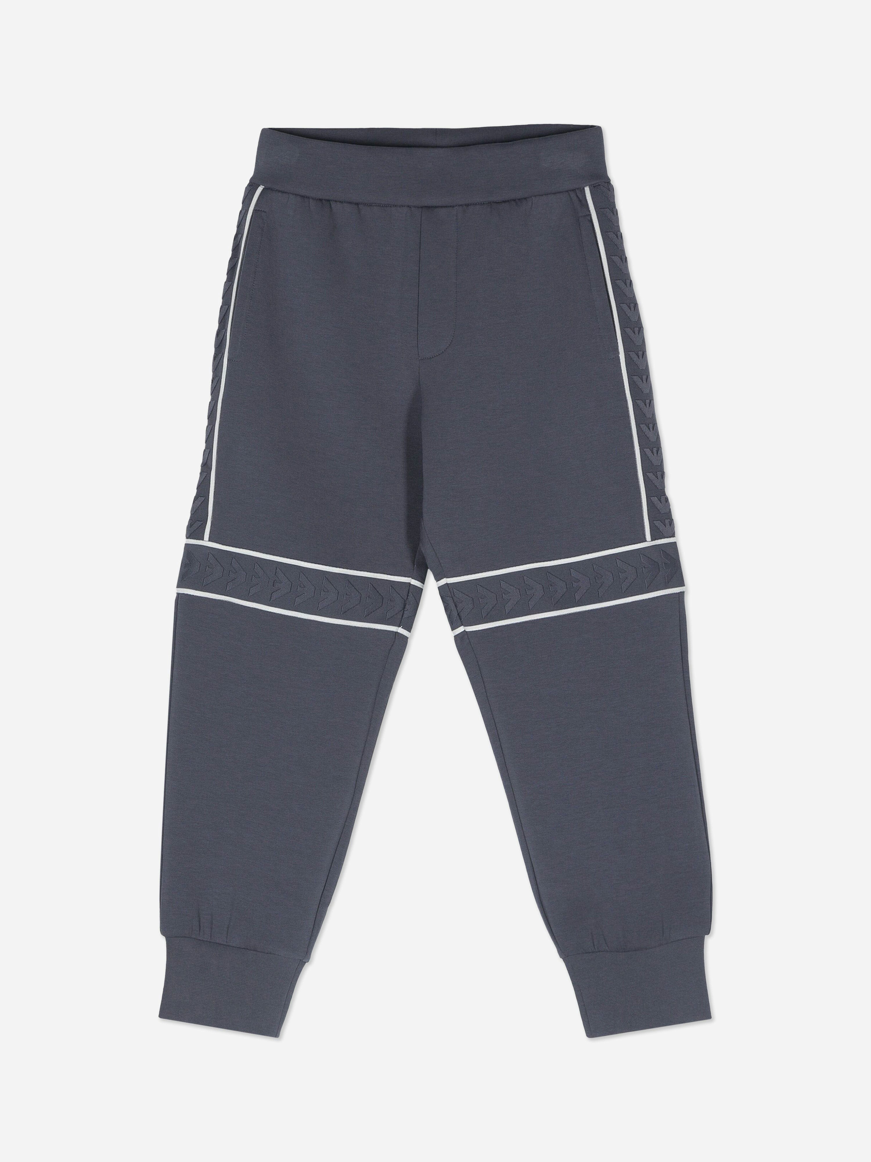 Emporio Armani Boys Blue Logo Joggers In - 12 Yrs
