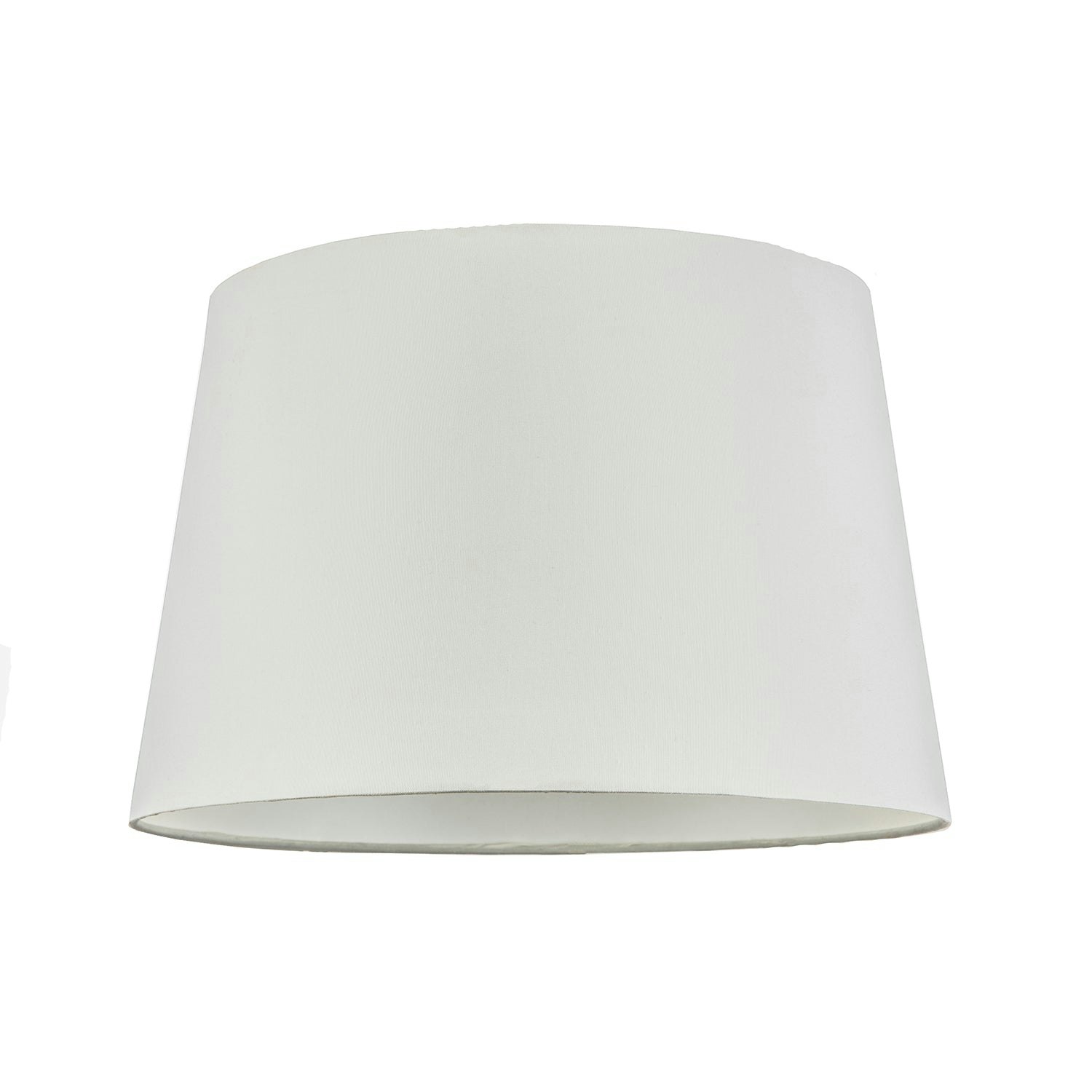 Happy Homewares White Cotton Fabric 12Inch Drum Lampshade With Cotton Inner 20Cm