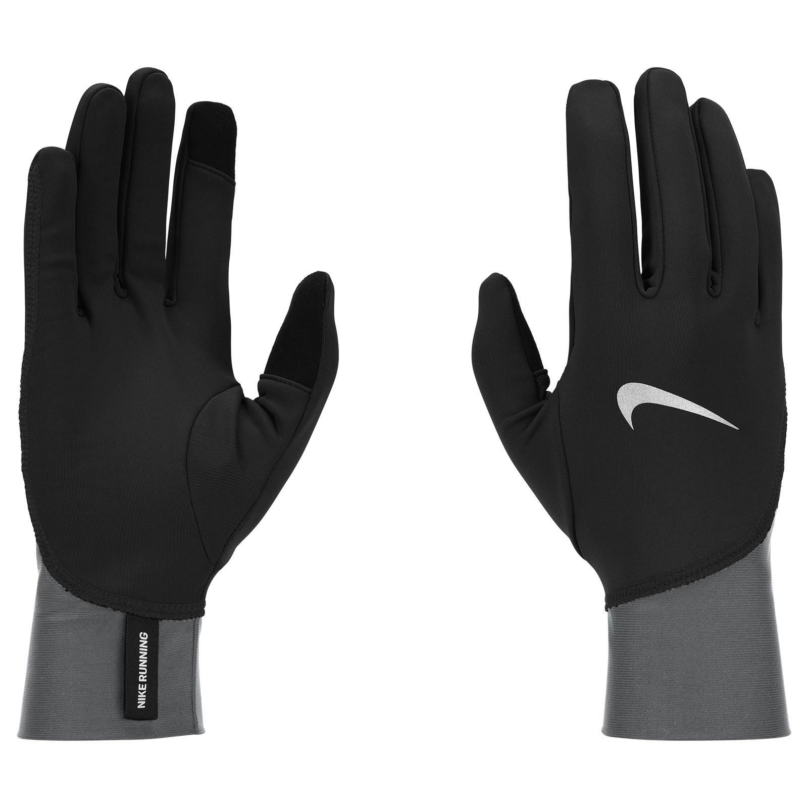 Nike Men's Black 2024 Pacer Midweight Running Gloves - M - 48% Nylon/39% Polyester/13% Spandex