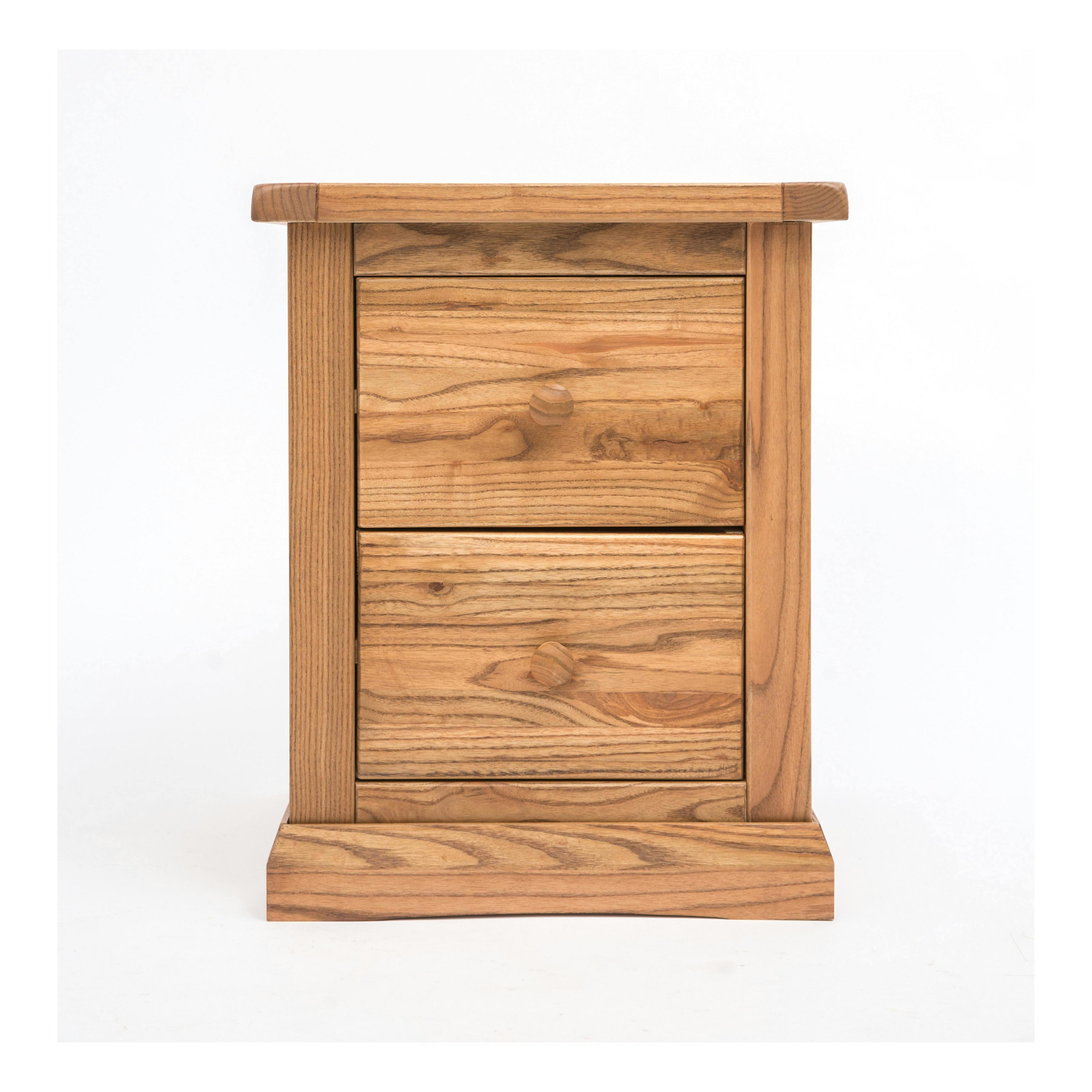 Cabinet Bits Salerno 2 Drawer Bedside Table - Natural