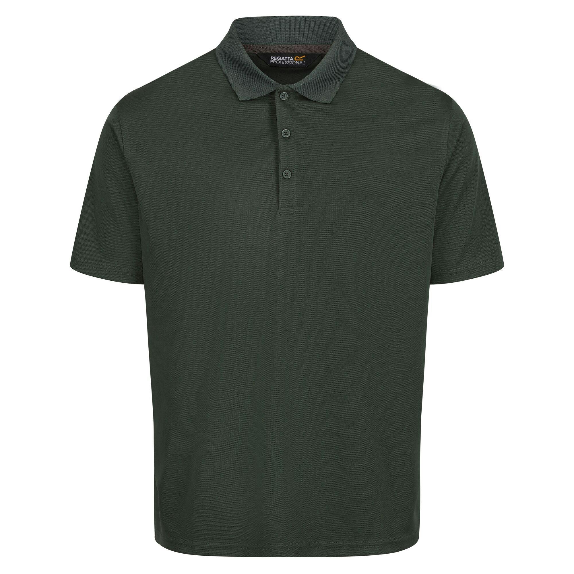 Regatta Men's Dark/Green Professional Moisture Wicking Polo Shirt - Xs - 100% Polyester