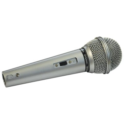 St Helens Silver Mr Entertainer Dynamic Handheld Karaoke Microphone With Lead 600 Ohm - One Size