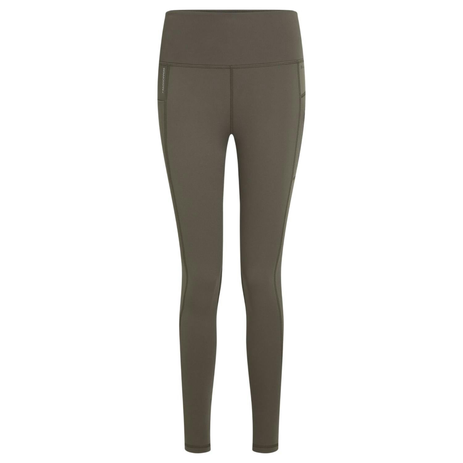 Craghoppers Women's Green Kiwi Pro Plain Leggings - Nori - 18 Uk R - Nori - 77% Polyester/23% Elastane