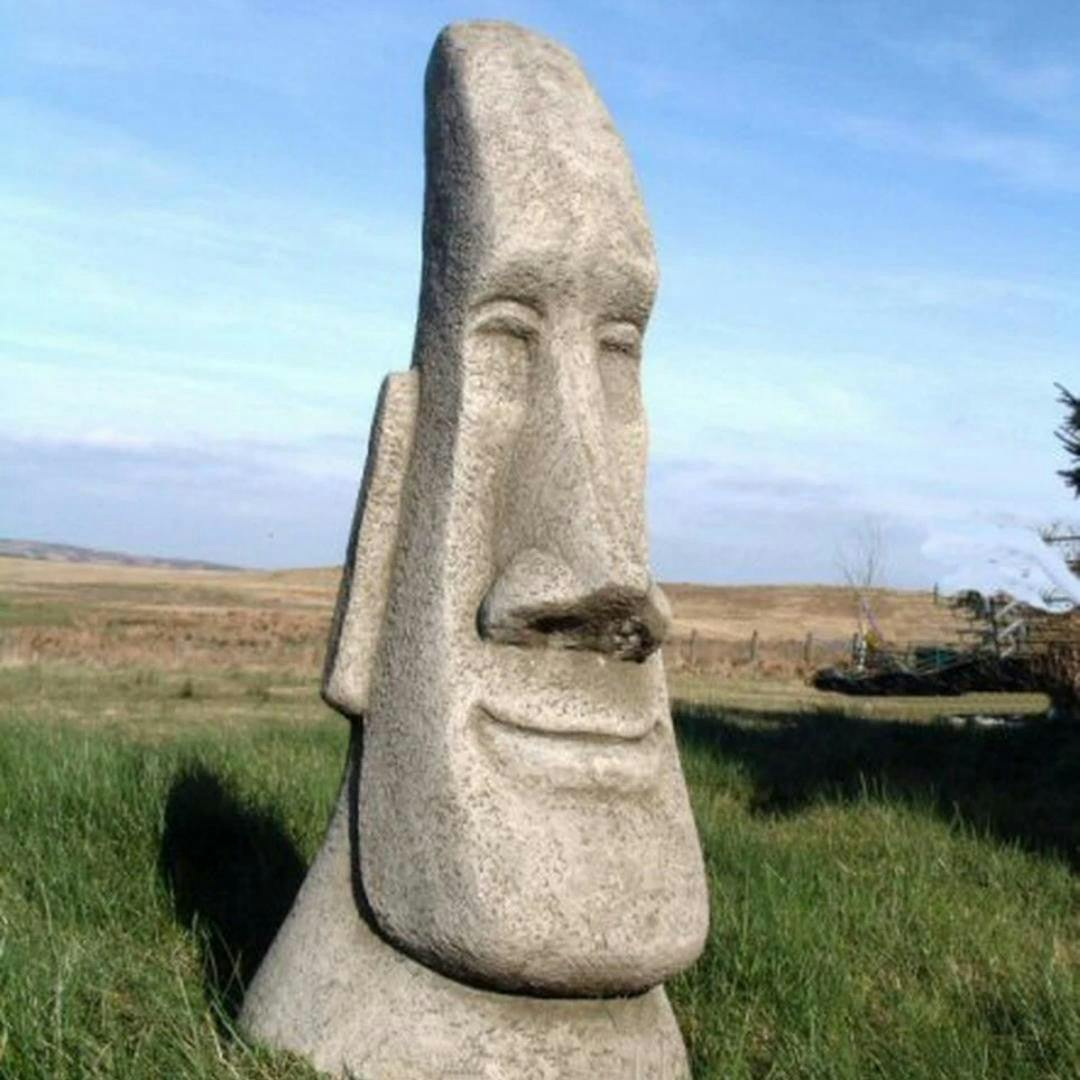 Osn Large Easter Island Moai Head Garden Statue