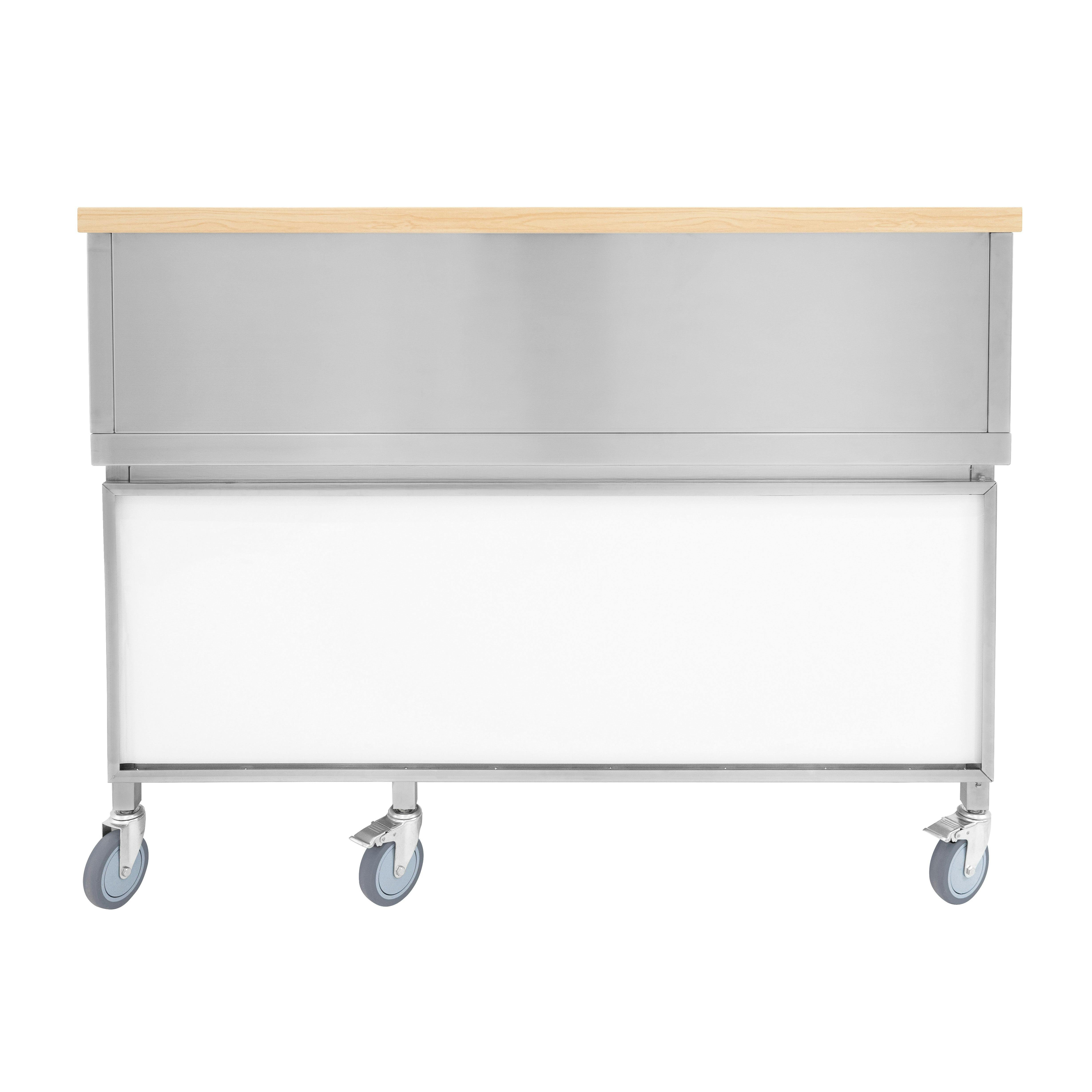 Rackhams Silver Mobile Cocktail Bar Station & Ice Cart – 800Mm