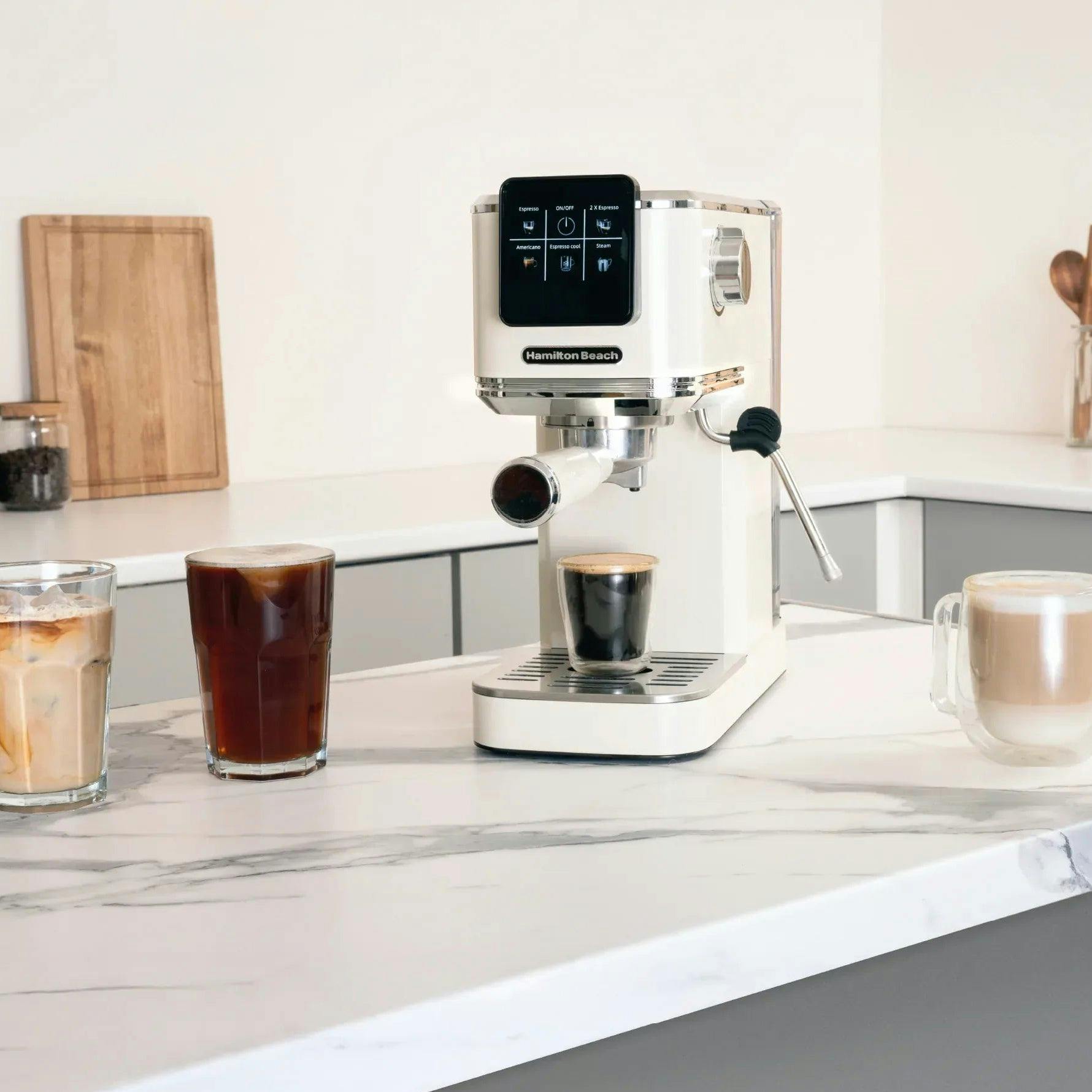 Hamilton Beach Cream Baristapro Touch 5-In-1 Espresso Machine