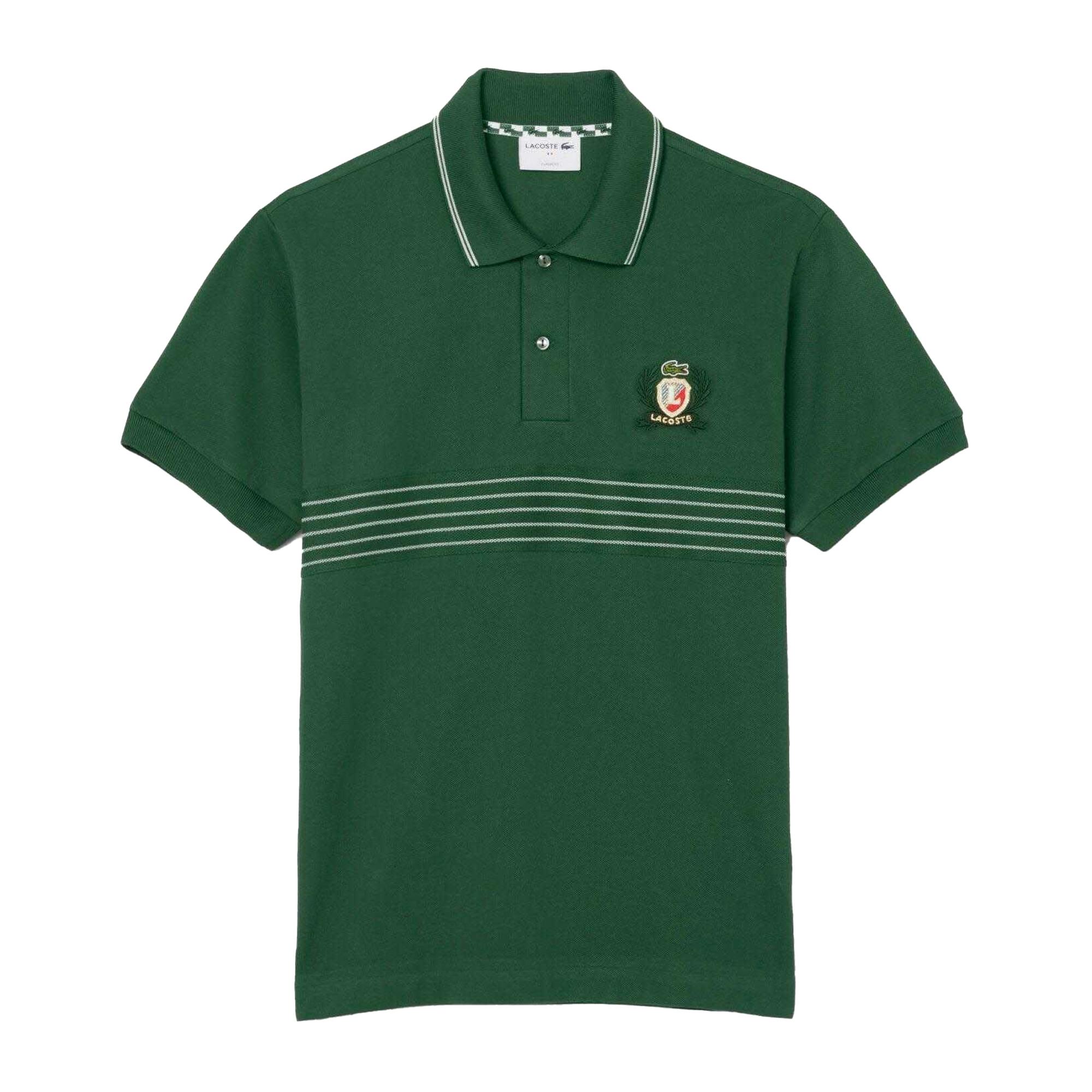 Lacoste Men's Green L.12.12 Embroidered Classic Polo Shirt - L - 100% Cotton