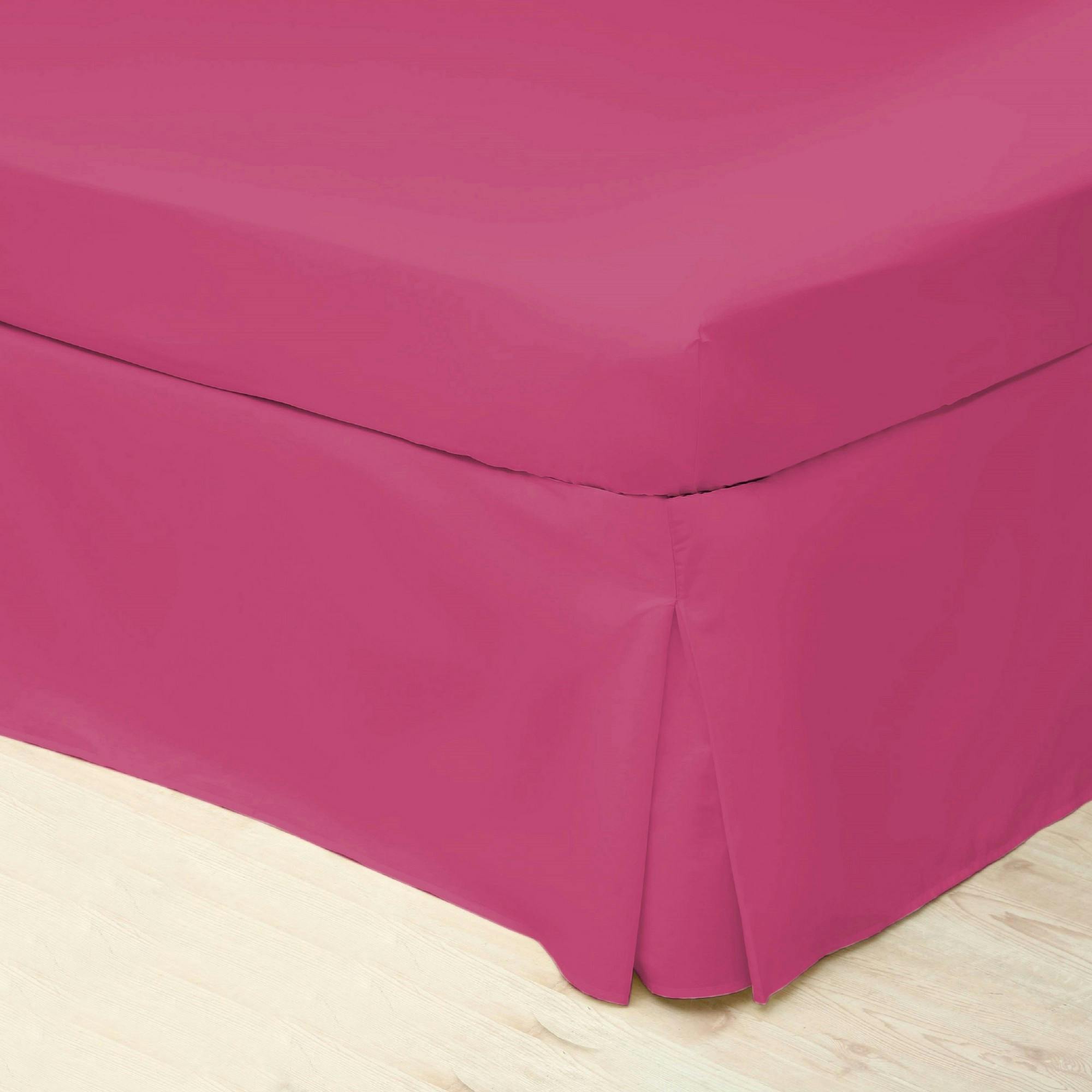 Belledorm Fuchsia Easycare Percale Platform Valance - Kingsize - 50% Cotton/50% Polyester