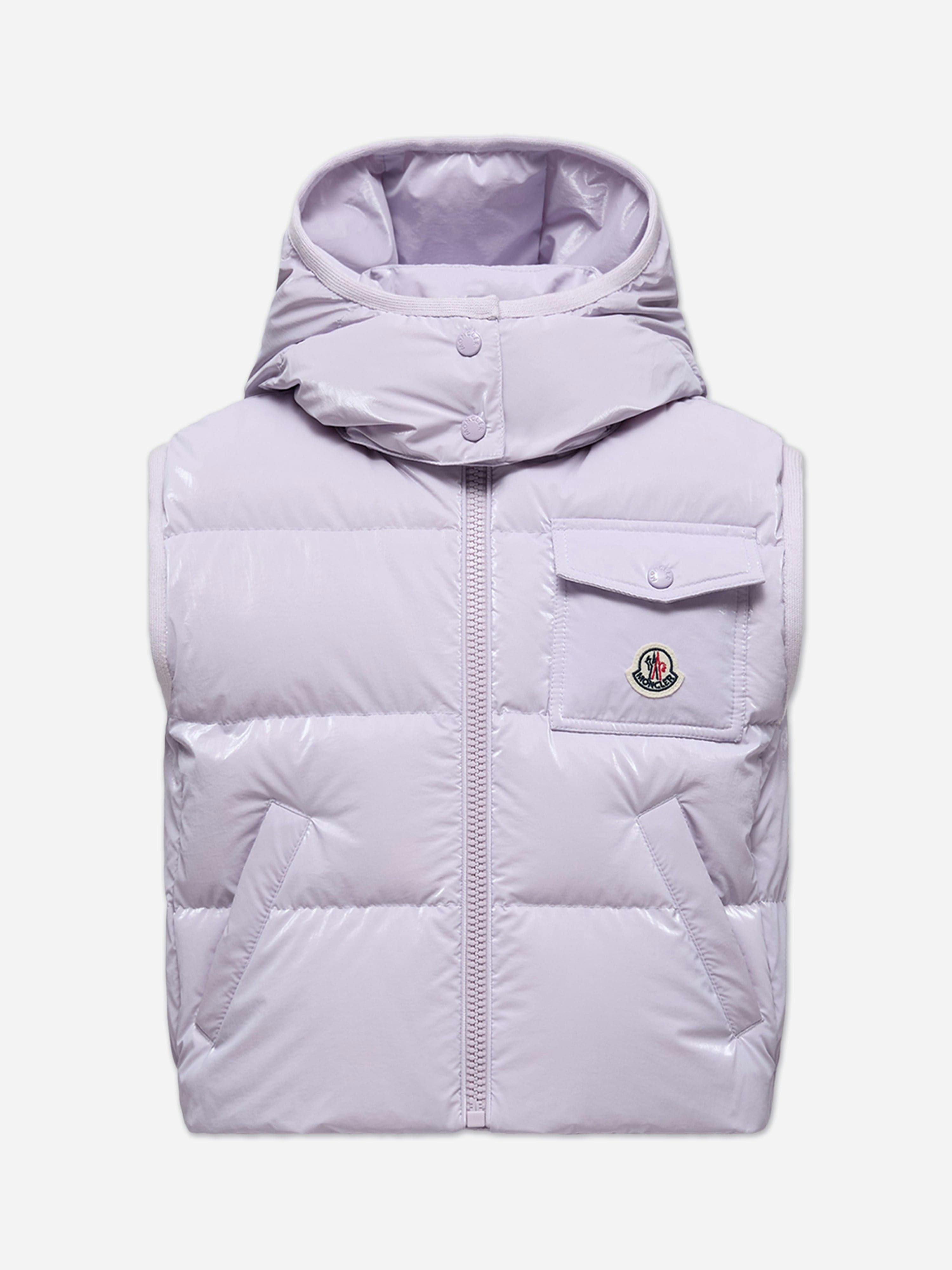 Moncler Enfant Girls Purple Down Padded Kamile Gilet In - 10 Yrs