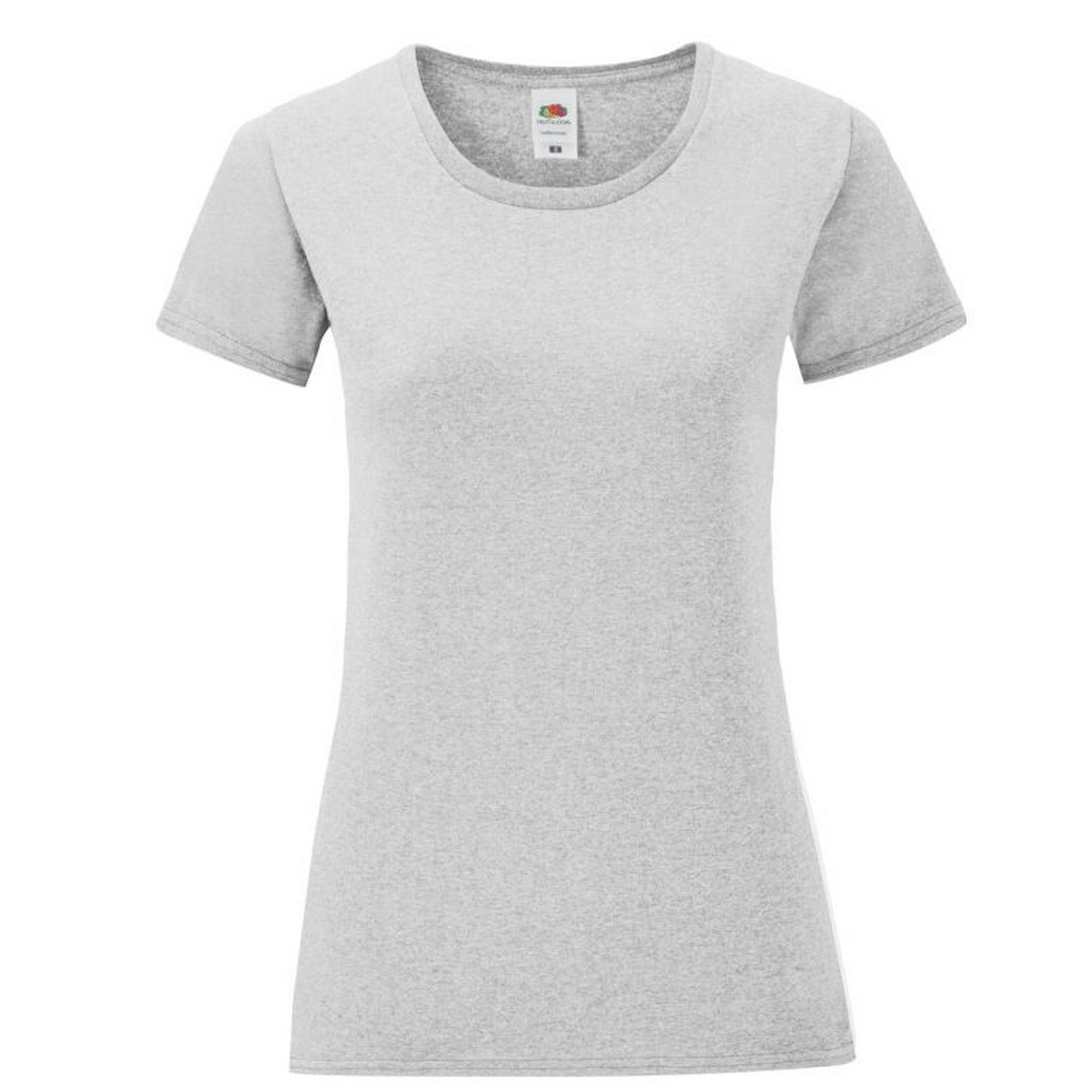 Fruit Of The Loom Girls Grey Iconic 150 T-Shirt - Heather - - Heather Size 14-15 Years