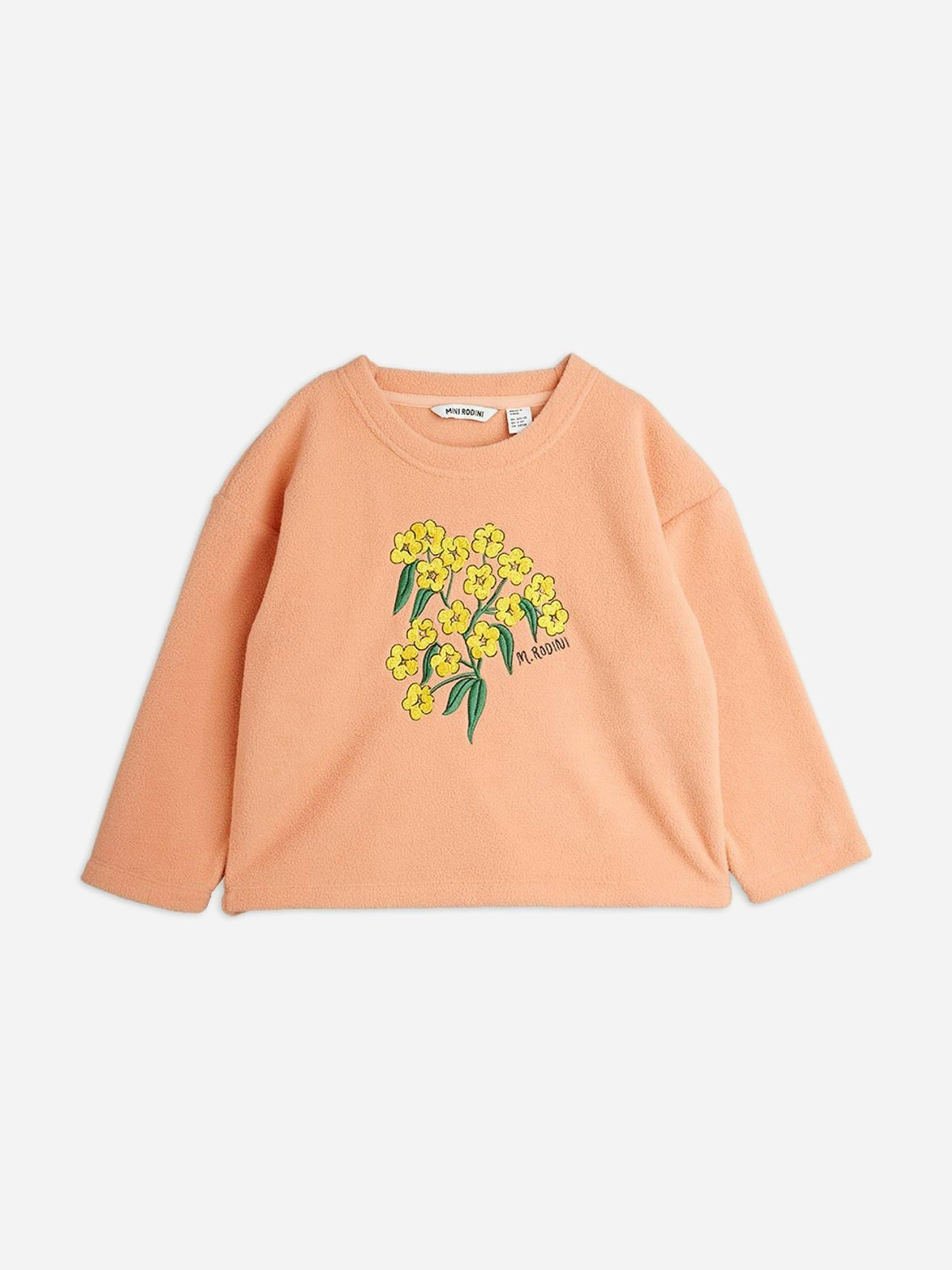 Mini Rodini Girls Pink Alpine Flowers Long Sleeve T-Shirt In - 92-98 Cm (1.5-3 Yrs)