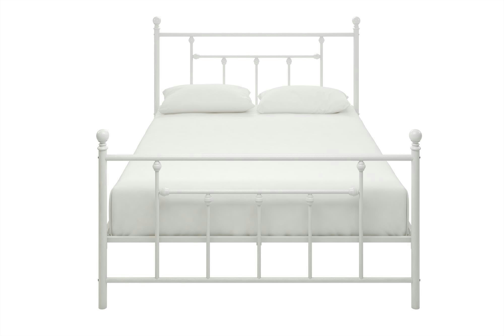 Dorel Home White Manila Metal Bed - Double
