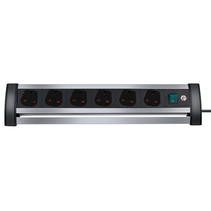 Photos - Surge Protector / Extension Lead Brennenstuhl Rackhams Alu-Office-Line 6-Way Extension Lead For Desktops - Made in Germany - 10 Year Guarantee 