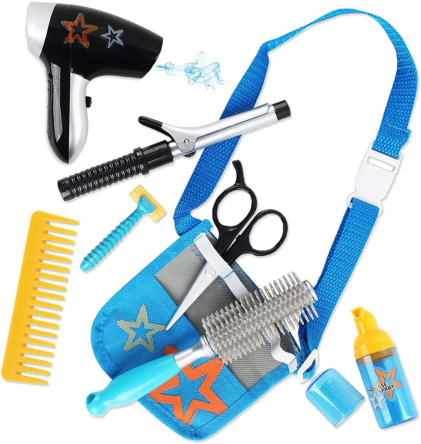 Deao Toys Blue Stylist Hairdresser Barber Salon Role Play Set - 3+