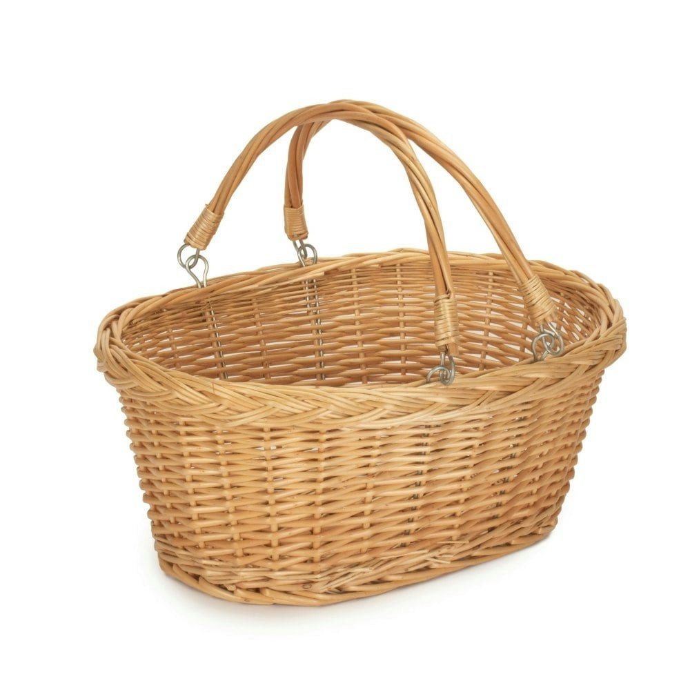 Red Hamper Shopping Basket Small Swing Handle Shopper