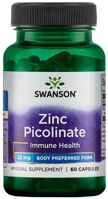 SWANSON Zinc Picolinate 60 Capsules - Image 9