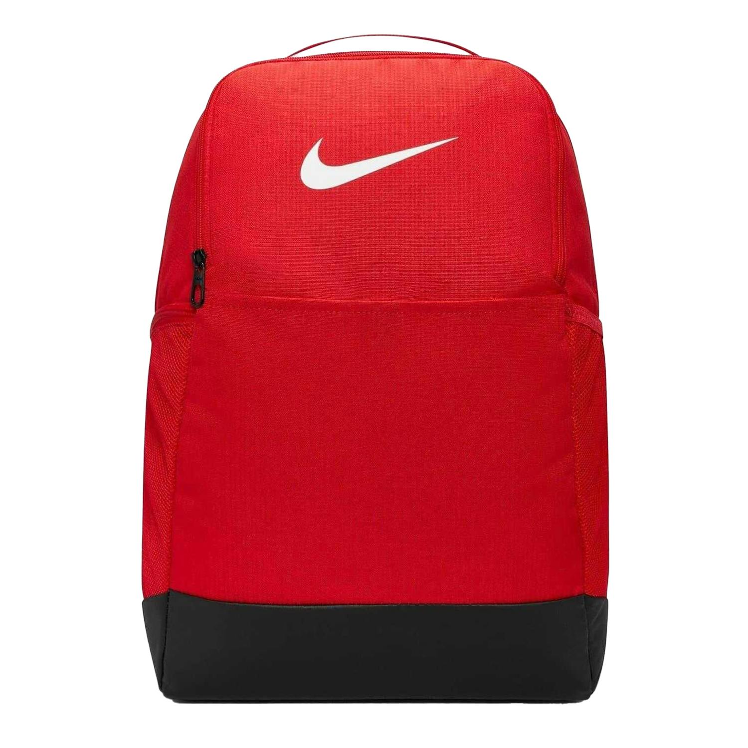 Nike Unisex Red/Black/White Adult Brasilia Logo Backpack - Uni - One Size - Uni