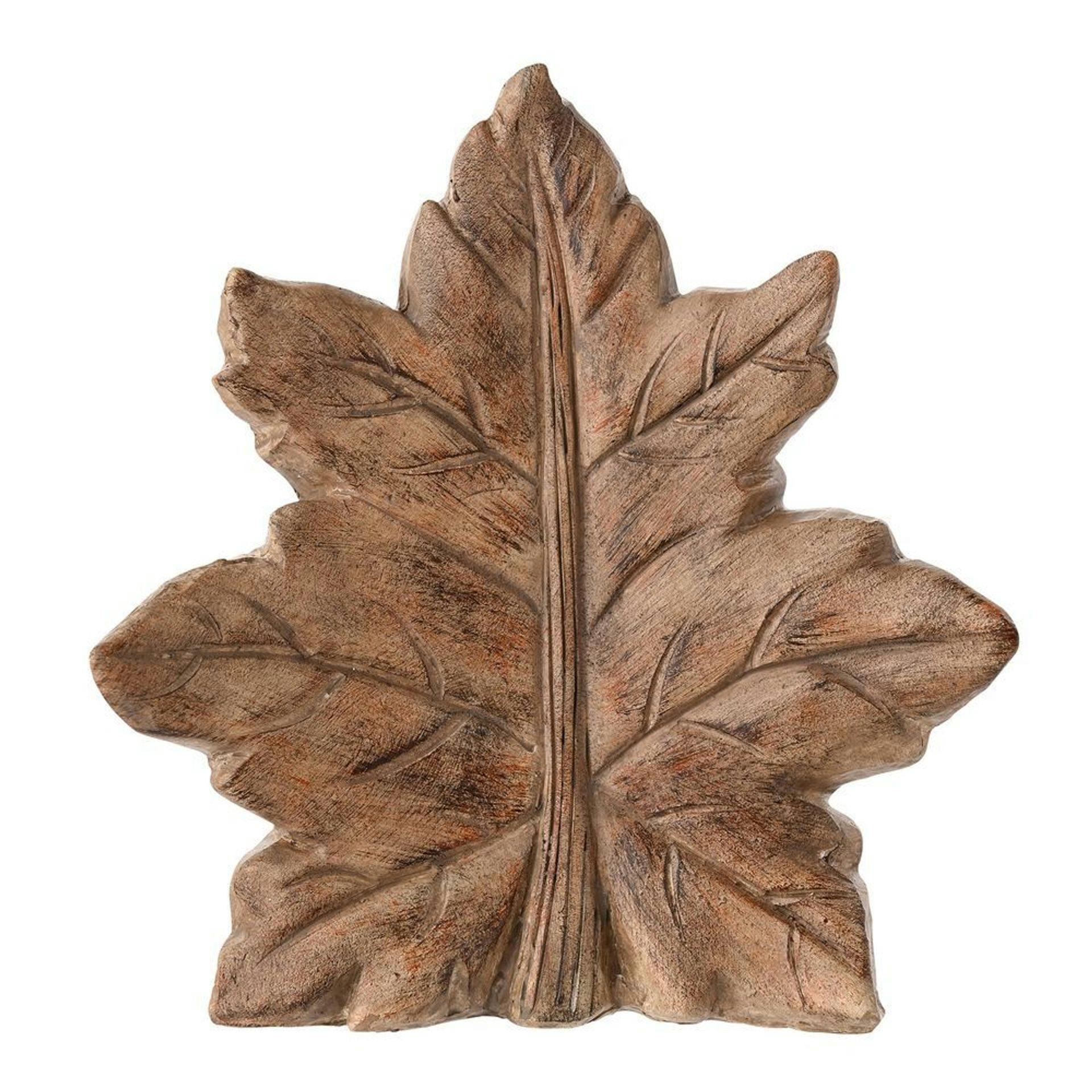 Rackhams Brown Wood Effect Resin Leaf - Medium