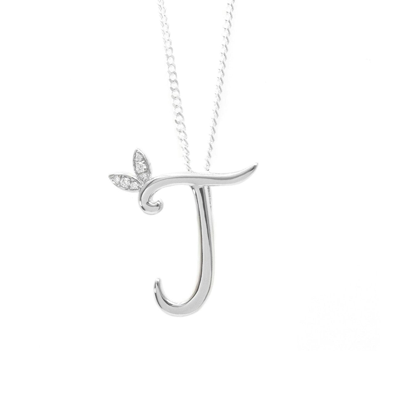 Say It With Winged Initial Necklace, J, Men - Image 3