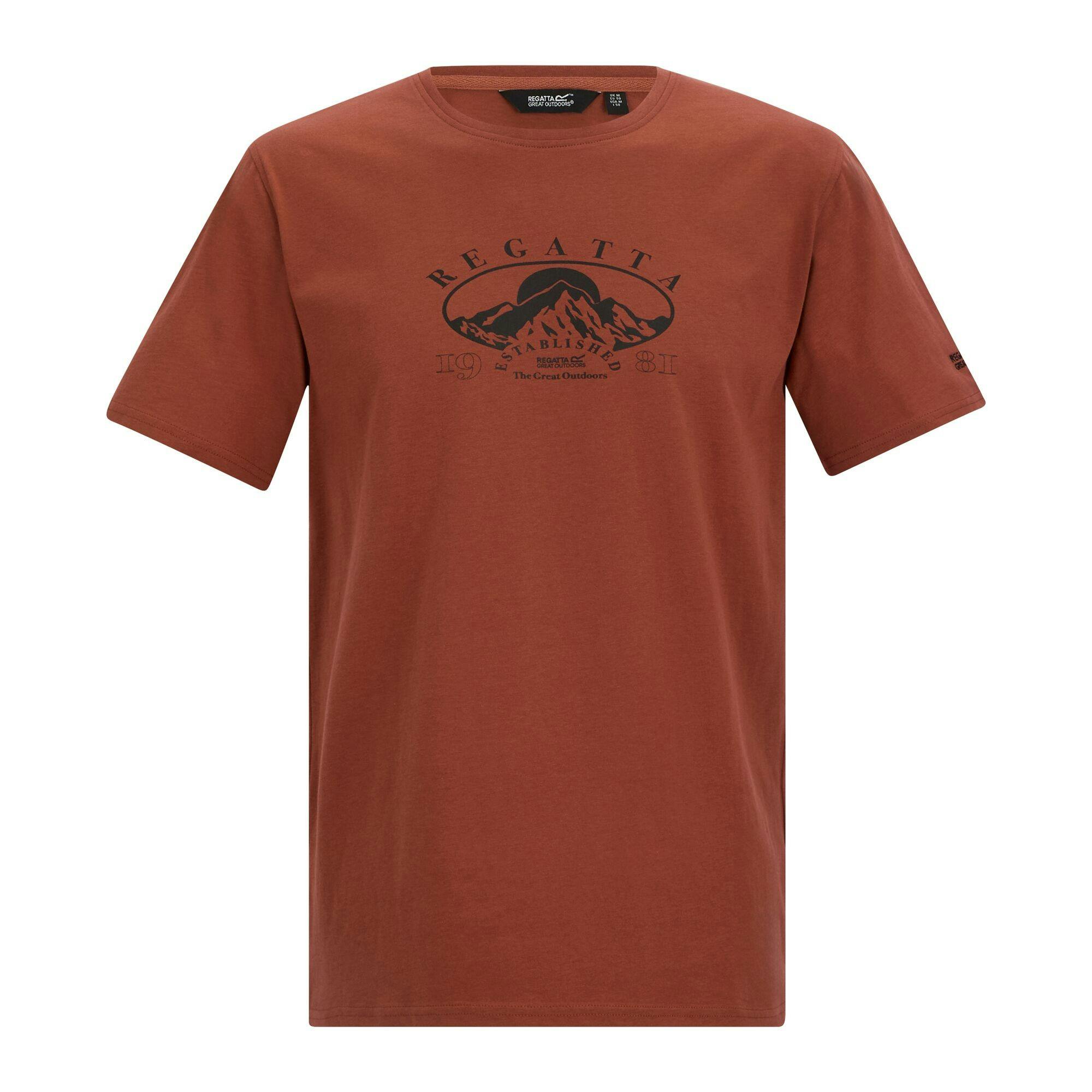 Regatta Men's Red Cline Ix Mountain T-Shirt - Brick - Brick - S