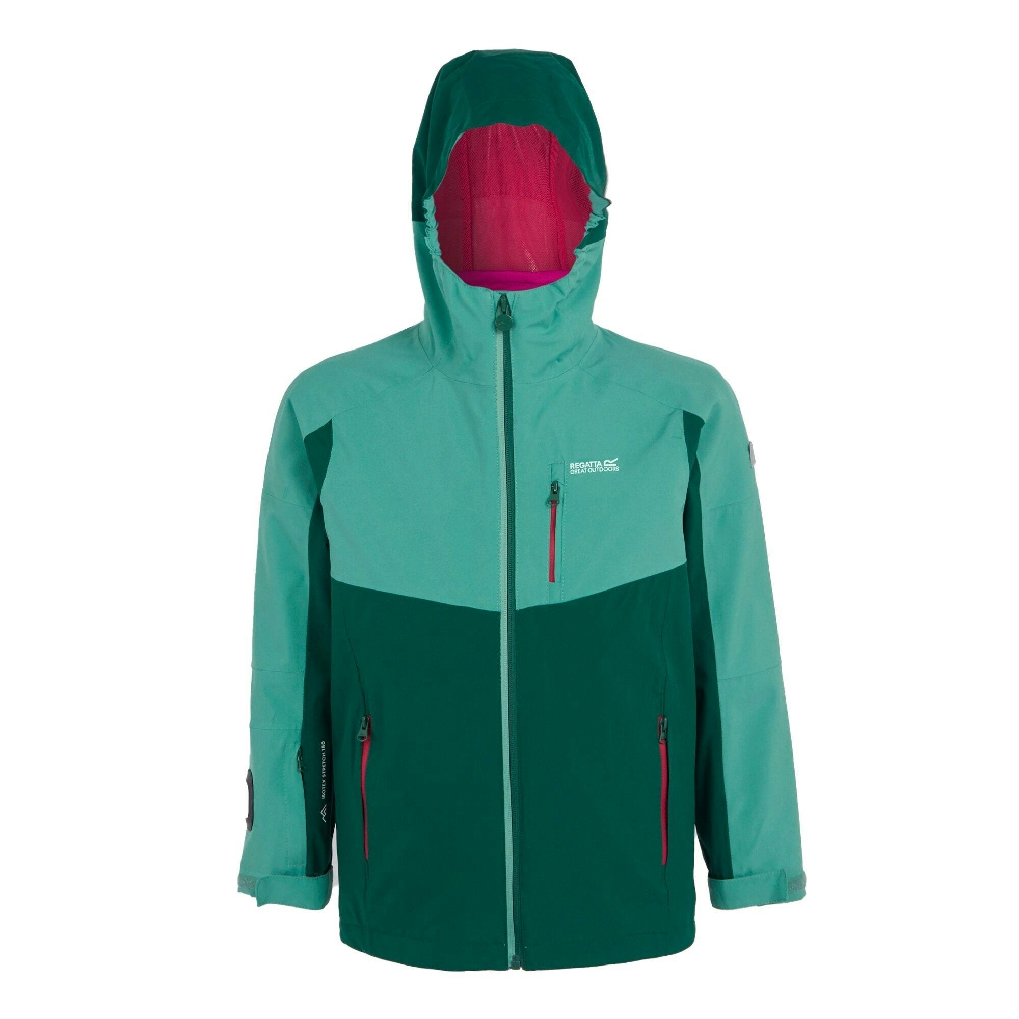 Regatta Girls Green Trekktain 3 In 1 Waterproof Jacket - Rainforest/Dusty - 3-4 Years - Rainforest/Dusty - 100% Mixed
